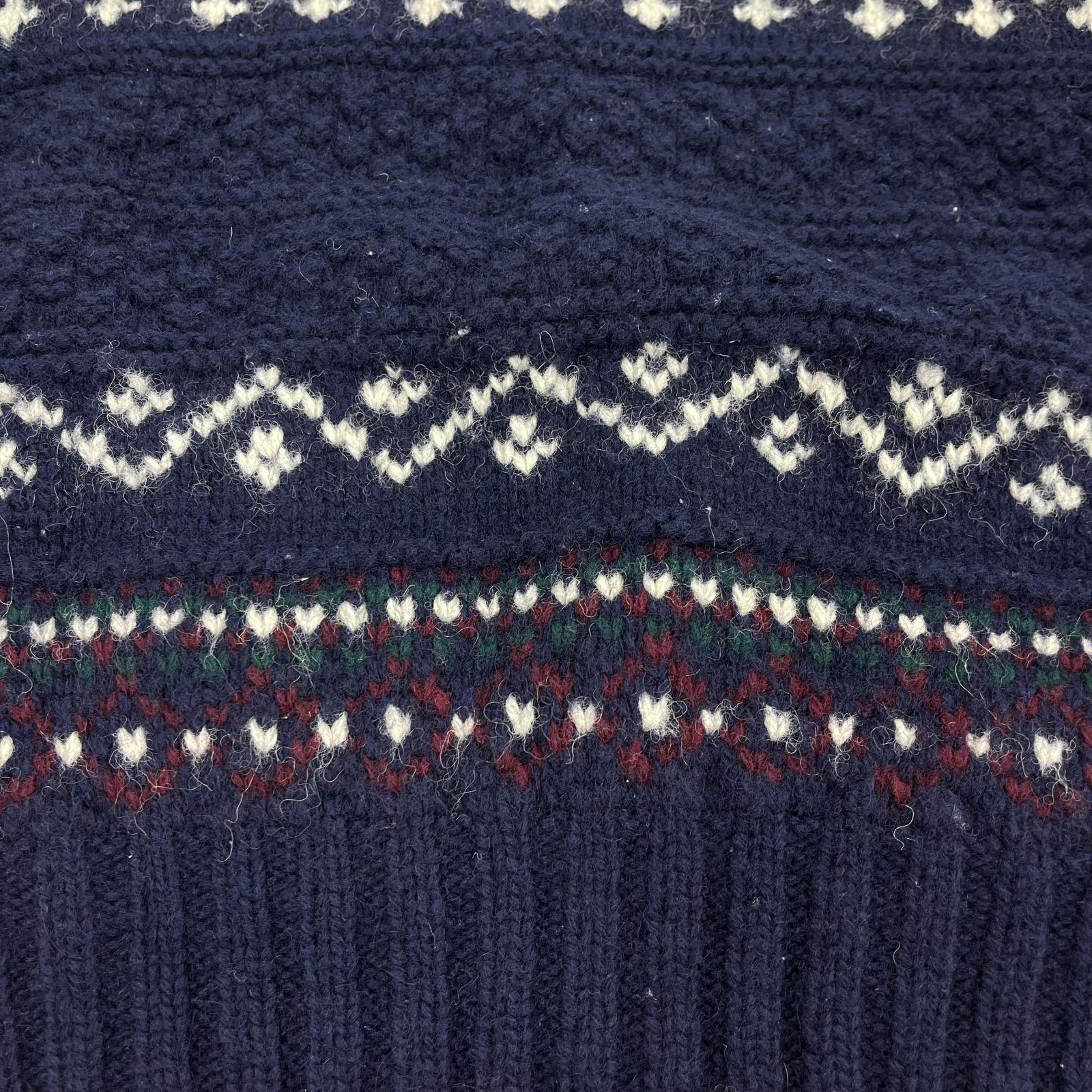 ニット HAND KNIT ノルディック柄 (M) ネイビー M ネイビー