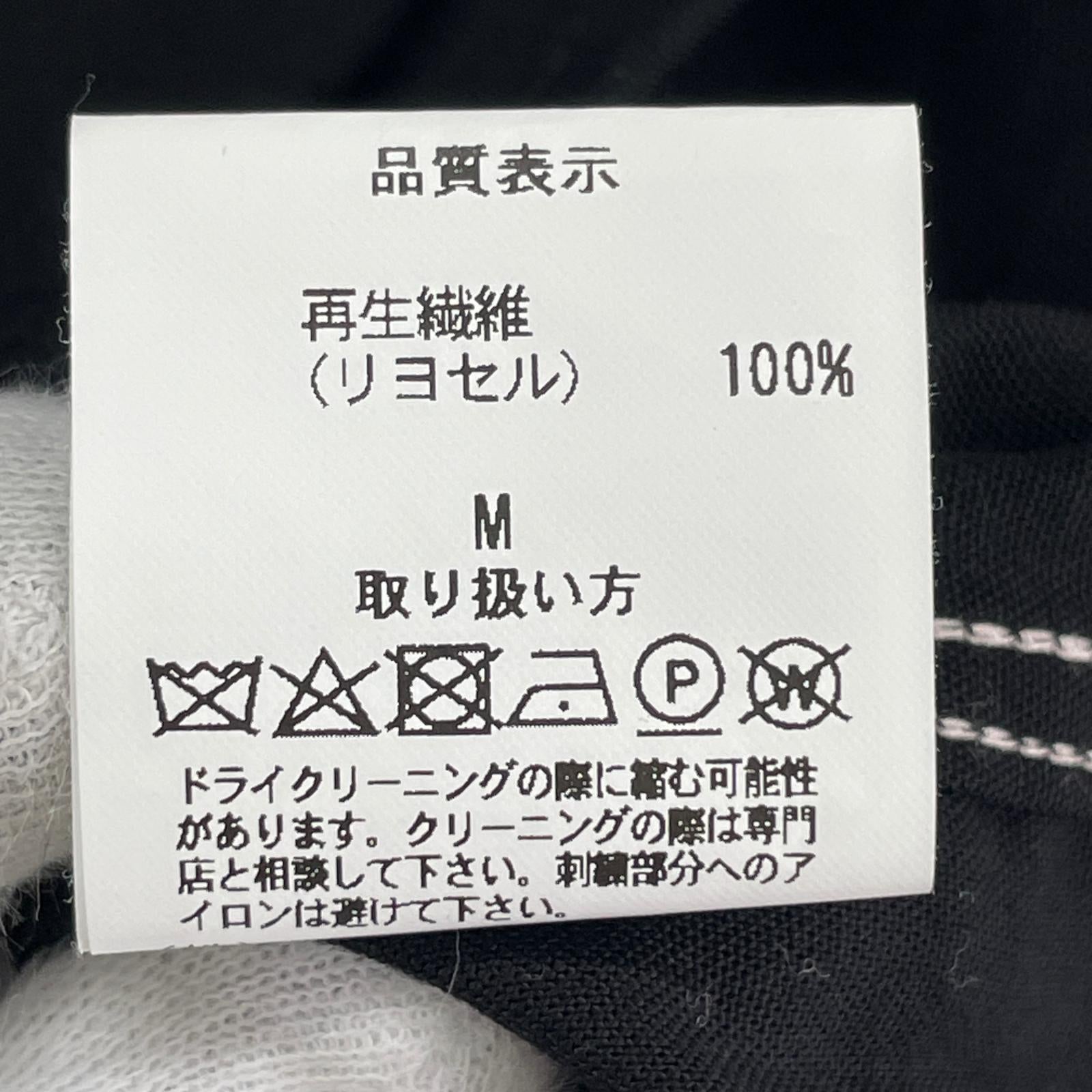 半袖シャツ WACKO MARIA HIGH TIMES 舐逹麻刺繍款単 オープンカラーシャツ M ブラック M ブラック