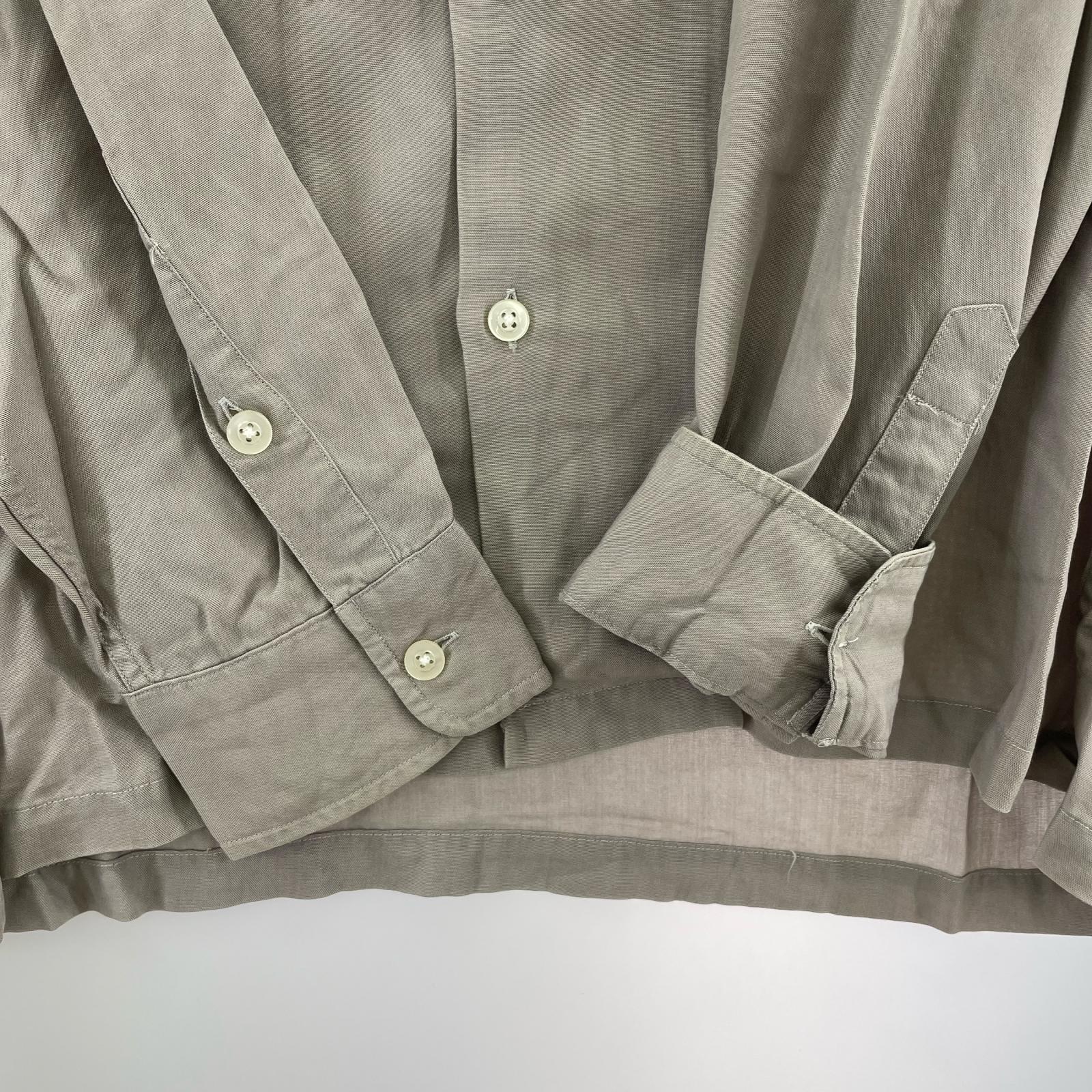 長袖シャツ WACKO MARIA 50's SHIRT リヨセル オープンカラーシャツ XL グレー グレー