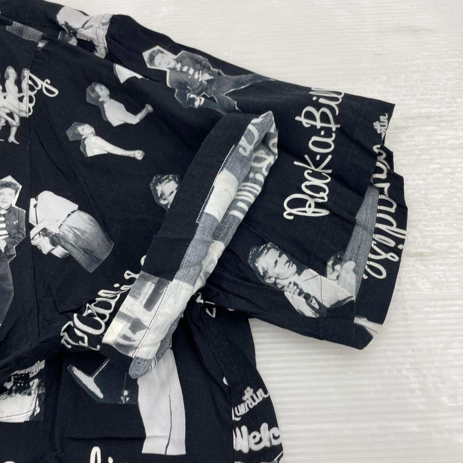 半袖シャツ WACKO MARIA ROCKABILLY S/S HAWAIAN SHIRT L ブラック L ブラック