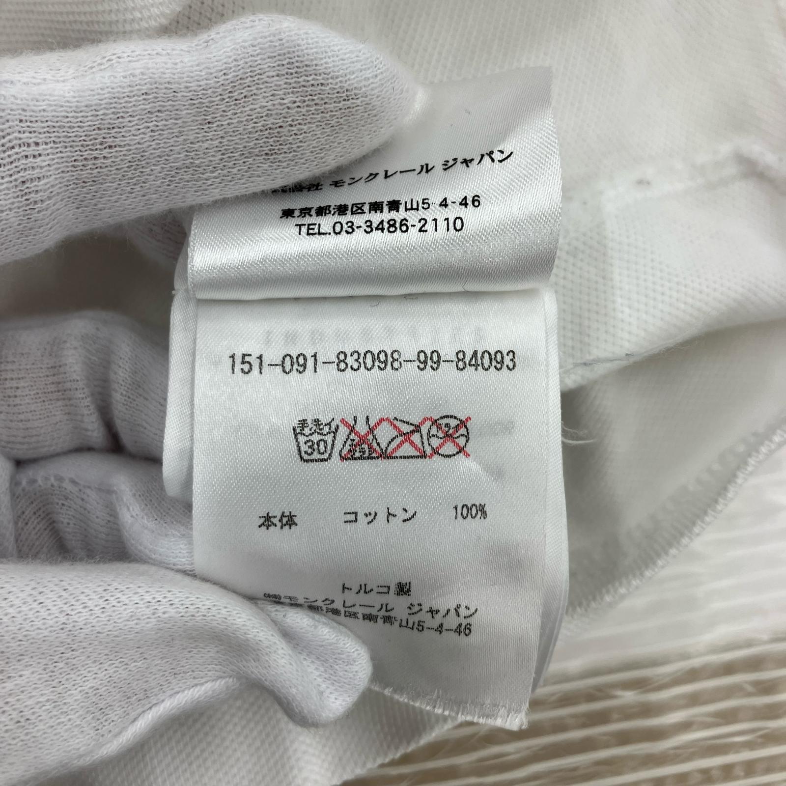 ポロシャツ MONCLER S/S リンガーポロシャツ S S ホワイト