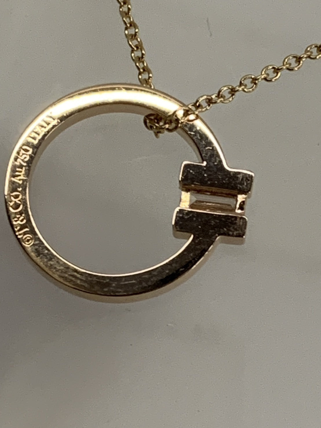 Tiffany＆Co./Tサークルペンダント/Au750