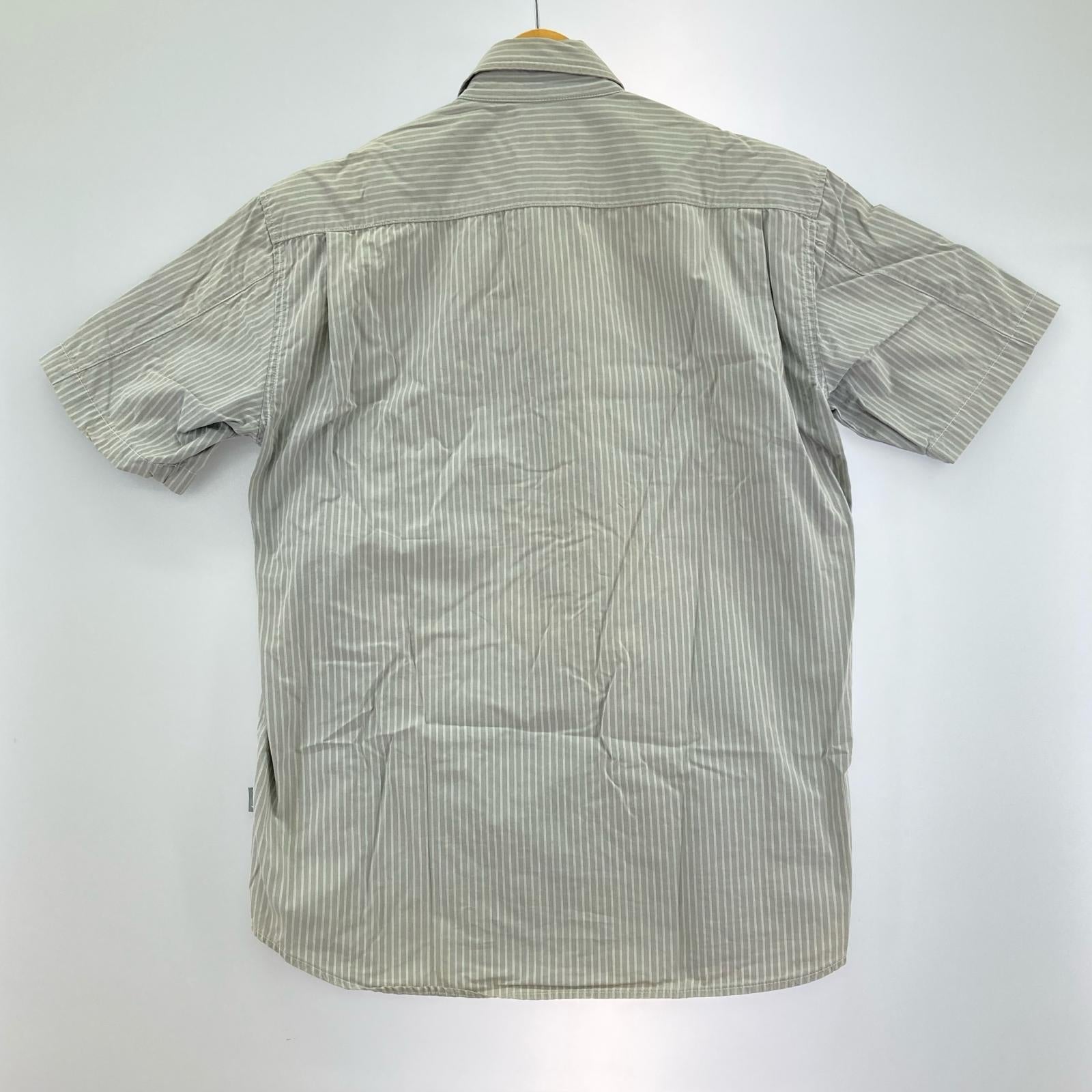 半袖シャツ 90s ストライプ グレー (S) S グレー