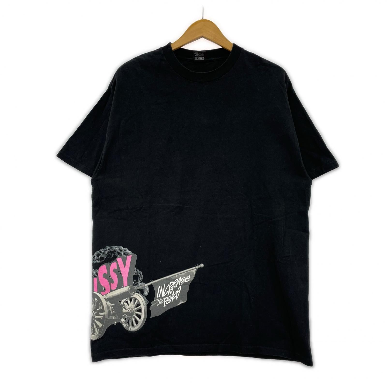 半袖Ｔシャツ 大砲/爆弾スカル/黒 L ブラック