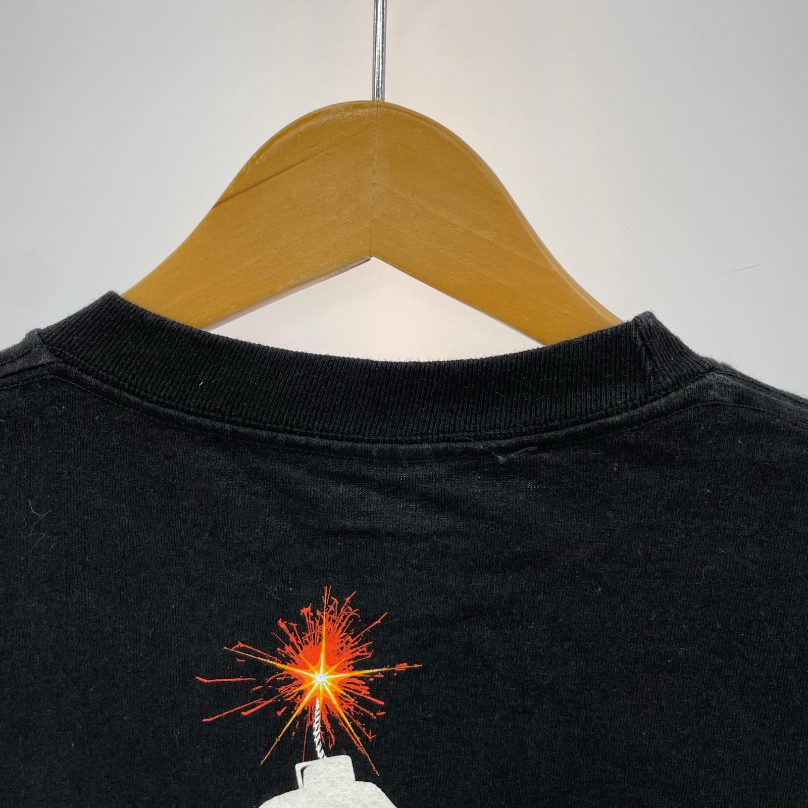 半袖Ｔシャツ 大砲/爆弾スカル/黒 L ブラック
