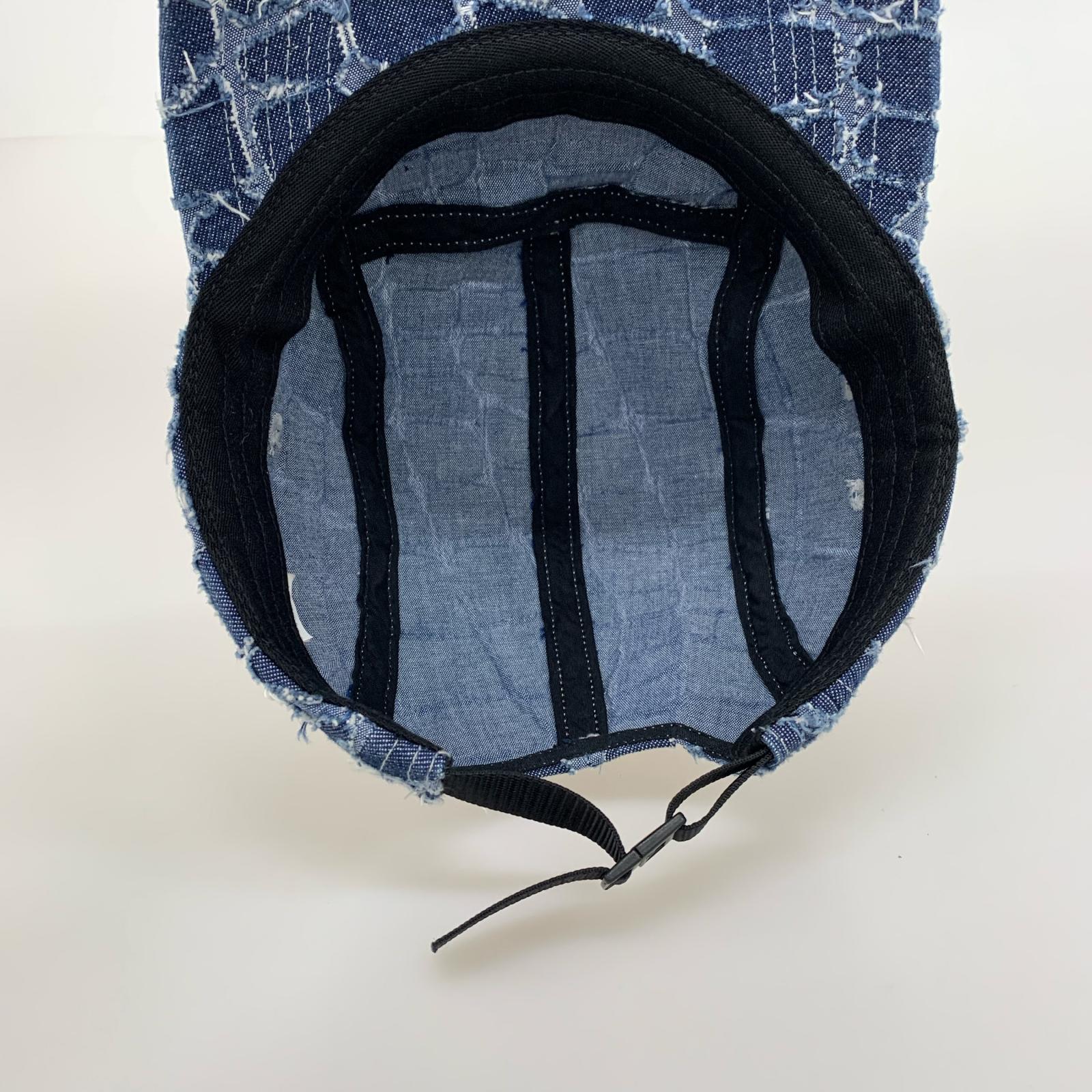 キャップ Supreme 25SS FRAYED CROC DENIM CAMP CAP 青 ブルー