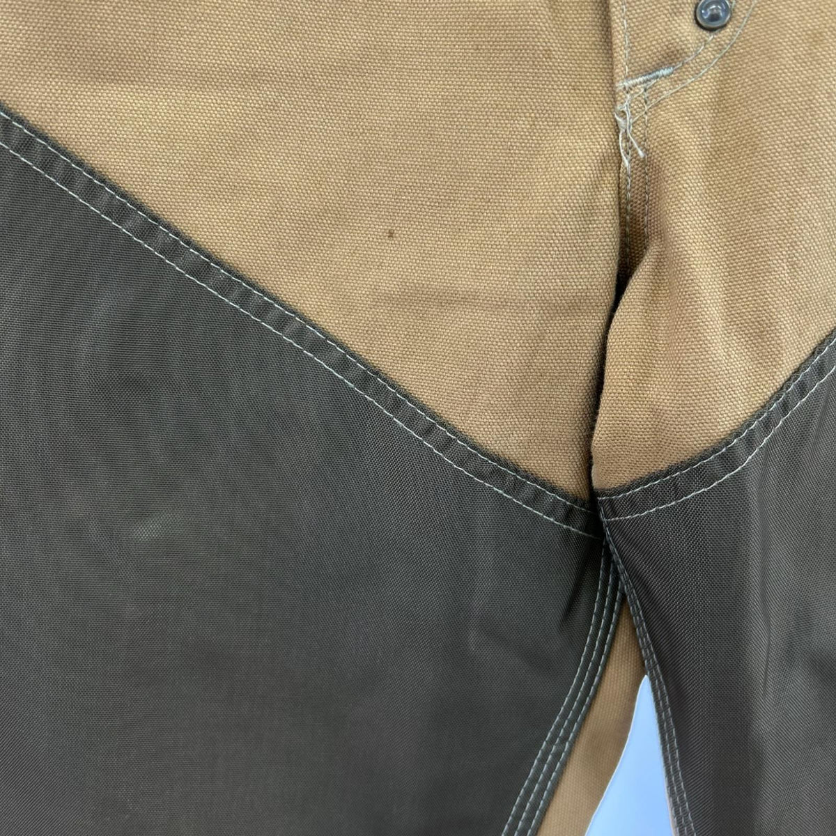 パンツ ダック ナイロン ダブルニー W36- アメリカ製 ブラウン