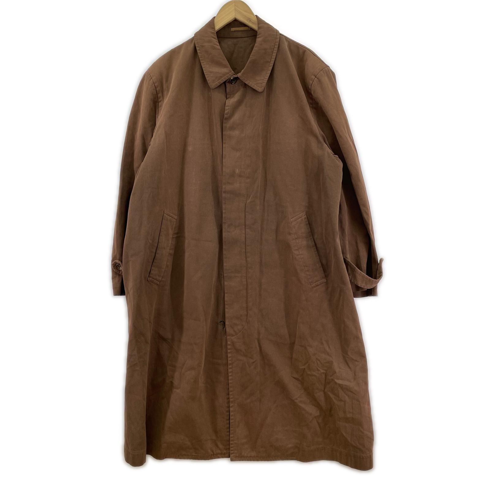 ジャケット 80s COMME des GARCONS コットンギャバ バルマカーンコート M 黒 M ブラウン