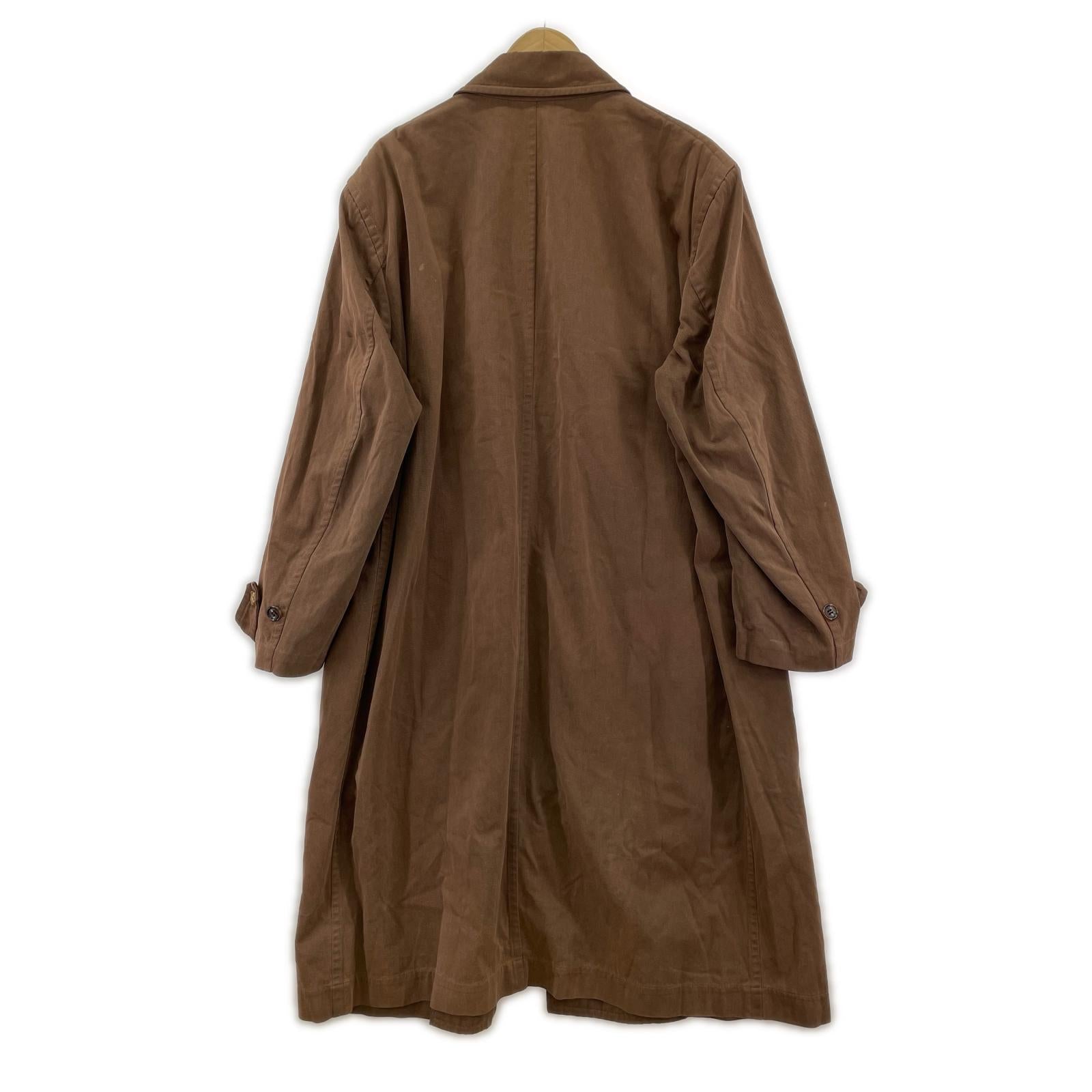 ジャケット 80s COMME des GARCONS コットンギャバ バルマカーンコート M 黒 M ブラウン