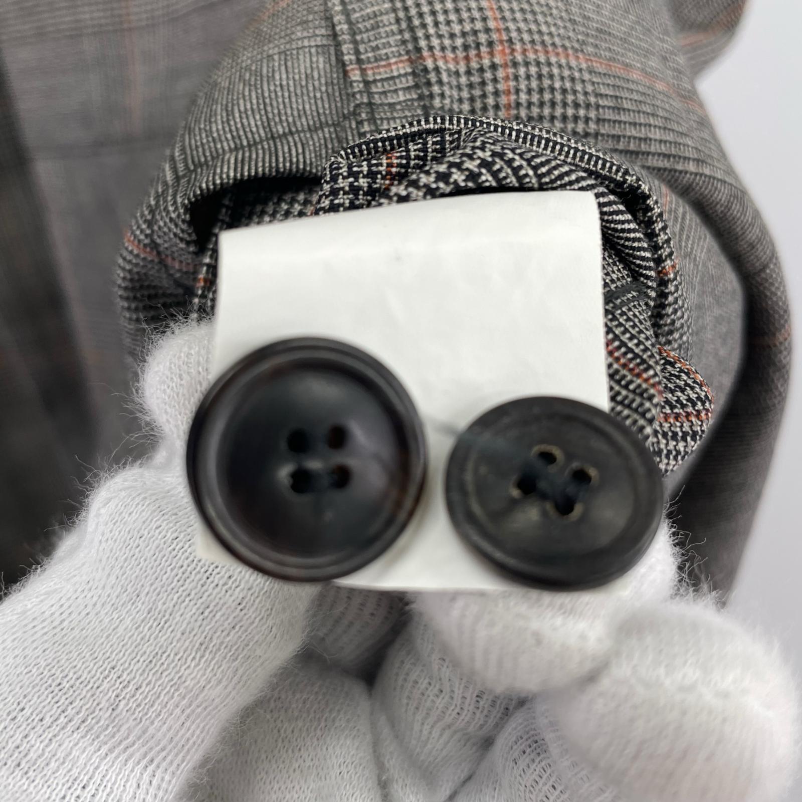 長袖シャツ lownn ウール グレンチェック 48 48 グレー