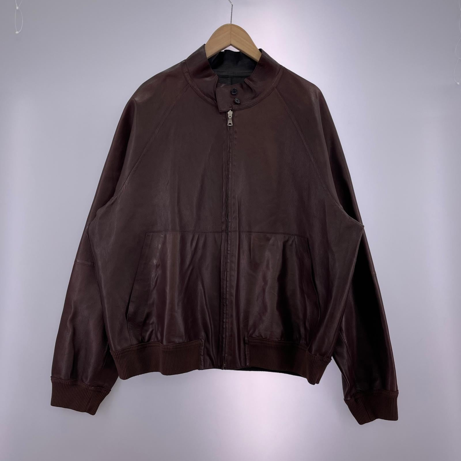 ジャケット 90s 馬無 リバーシブルレザージャケット (XL) 黒