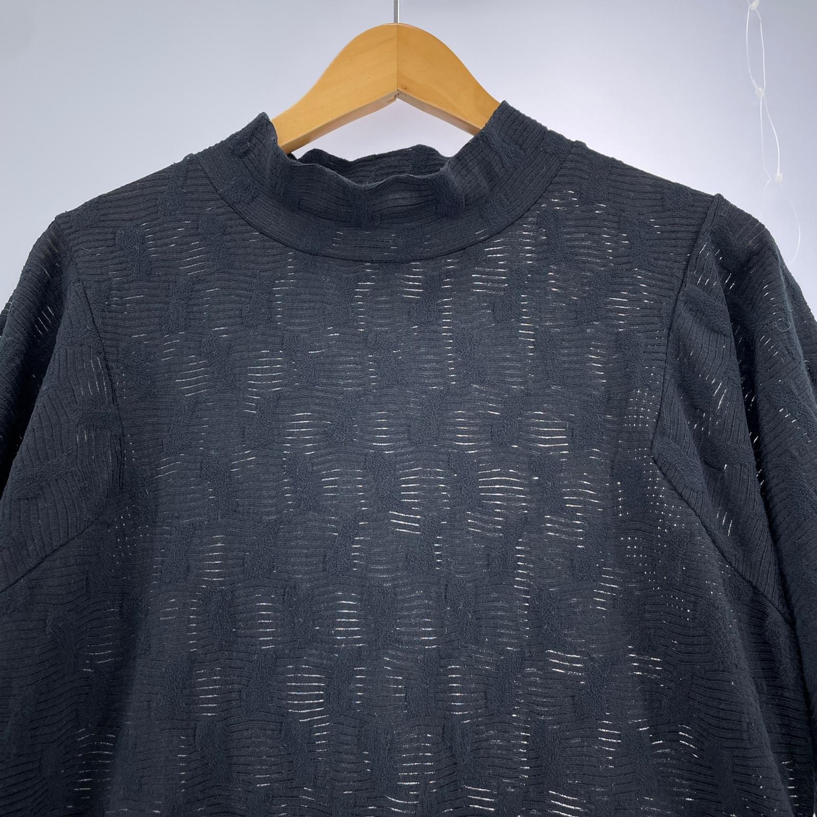 ワンピース Henrik Vibskov Very Turtle Dress ジャガード シースルーワンピース L L ブラック