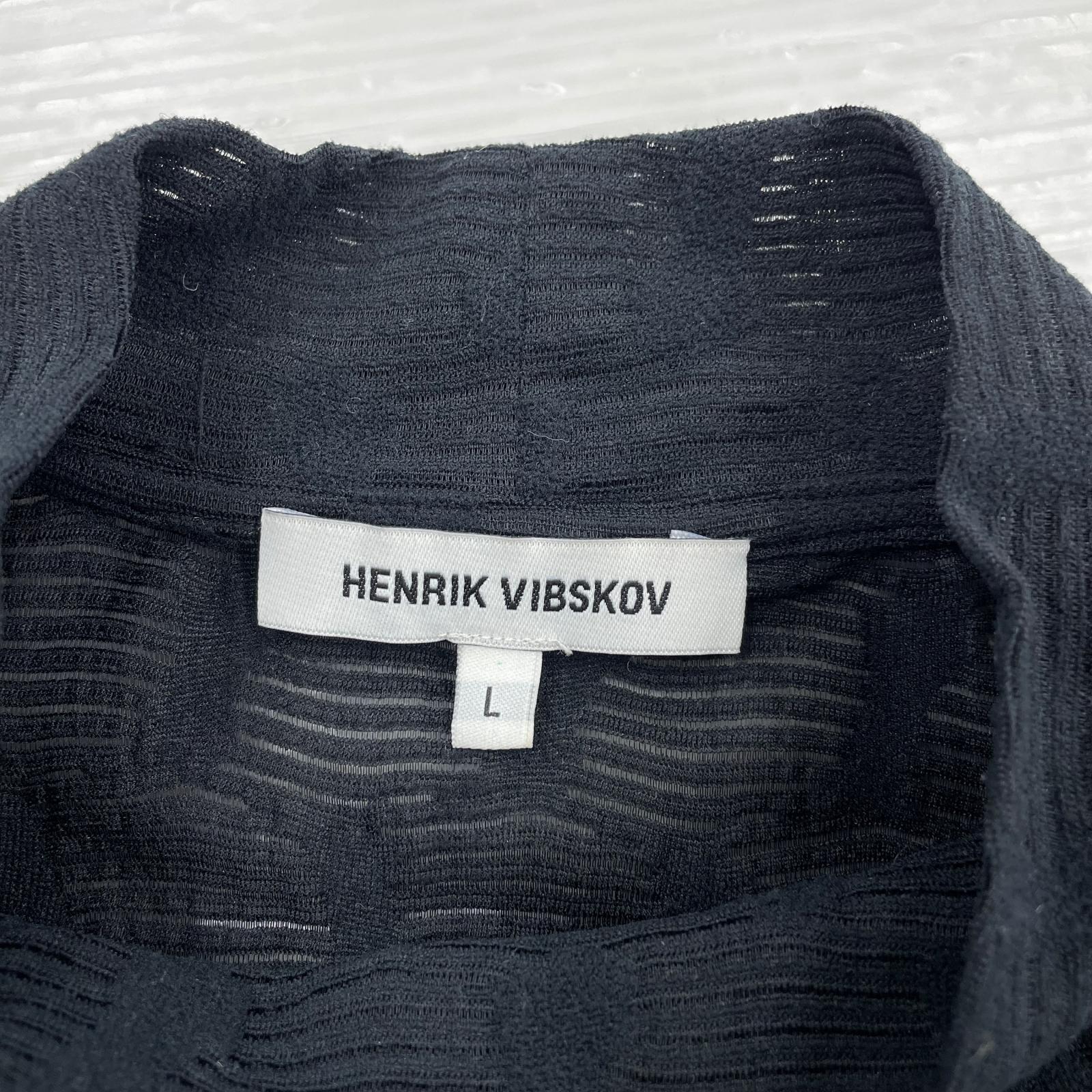 ワンピース Henrik Vibskov Very Turtle Dress ジャガード シースルーワンピース L L ブラック
