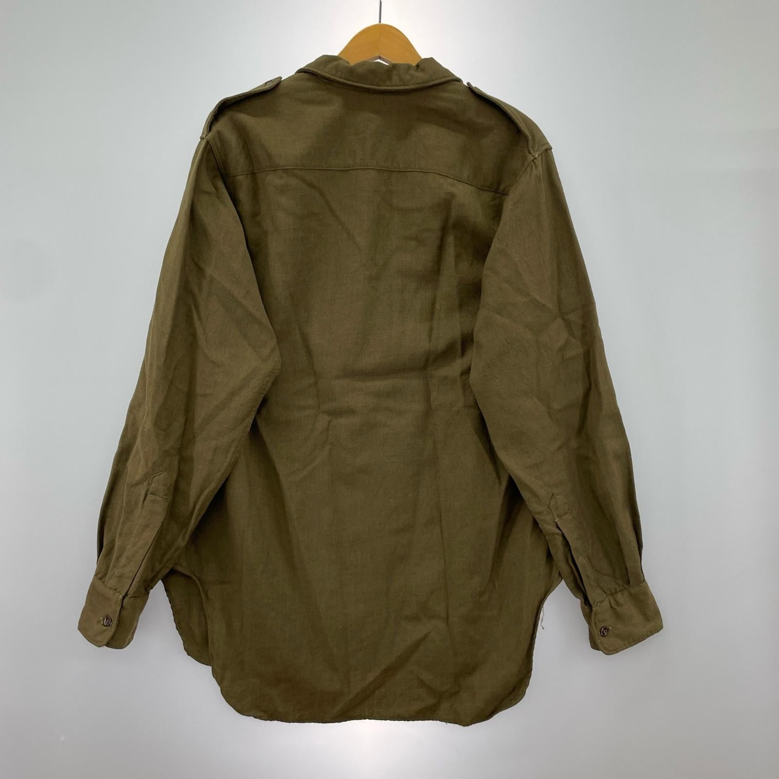 長袖シャツ フランス軍/ウールミリタリーシャツ/カーキ 39 カーキ