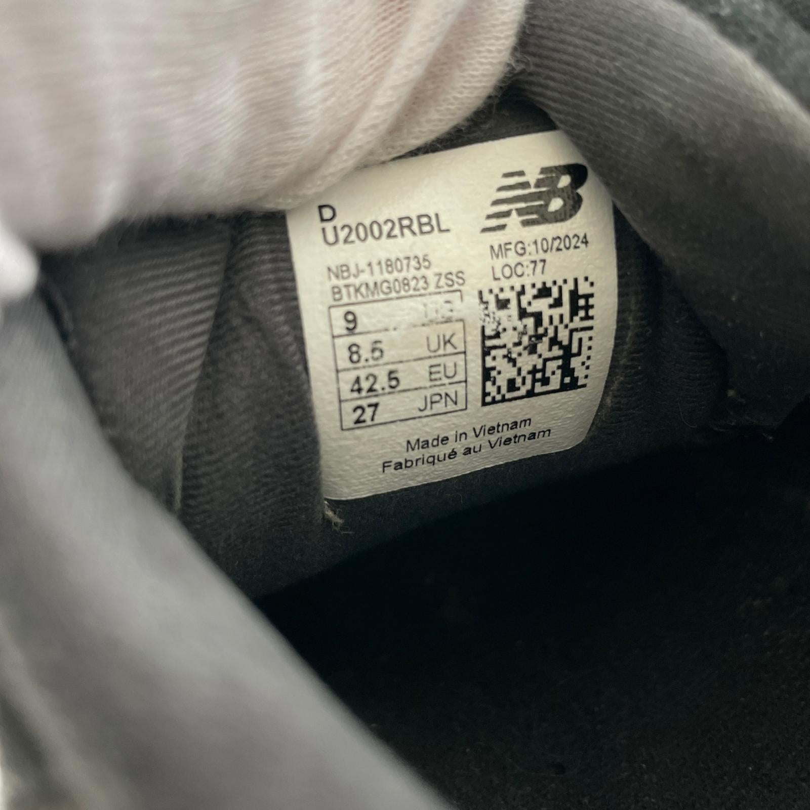 スニーカー u2002rbl 27cm 27cm (US9 UK8 1/2 EU44) ブラック