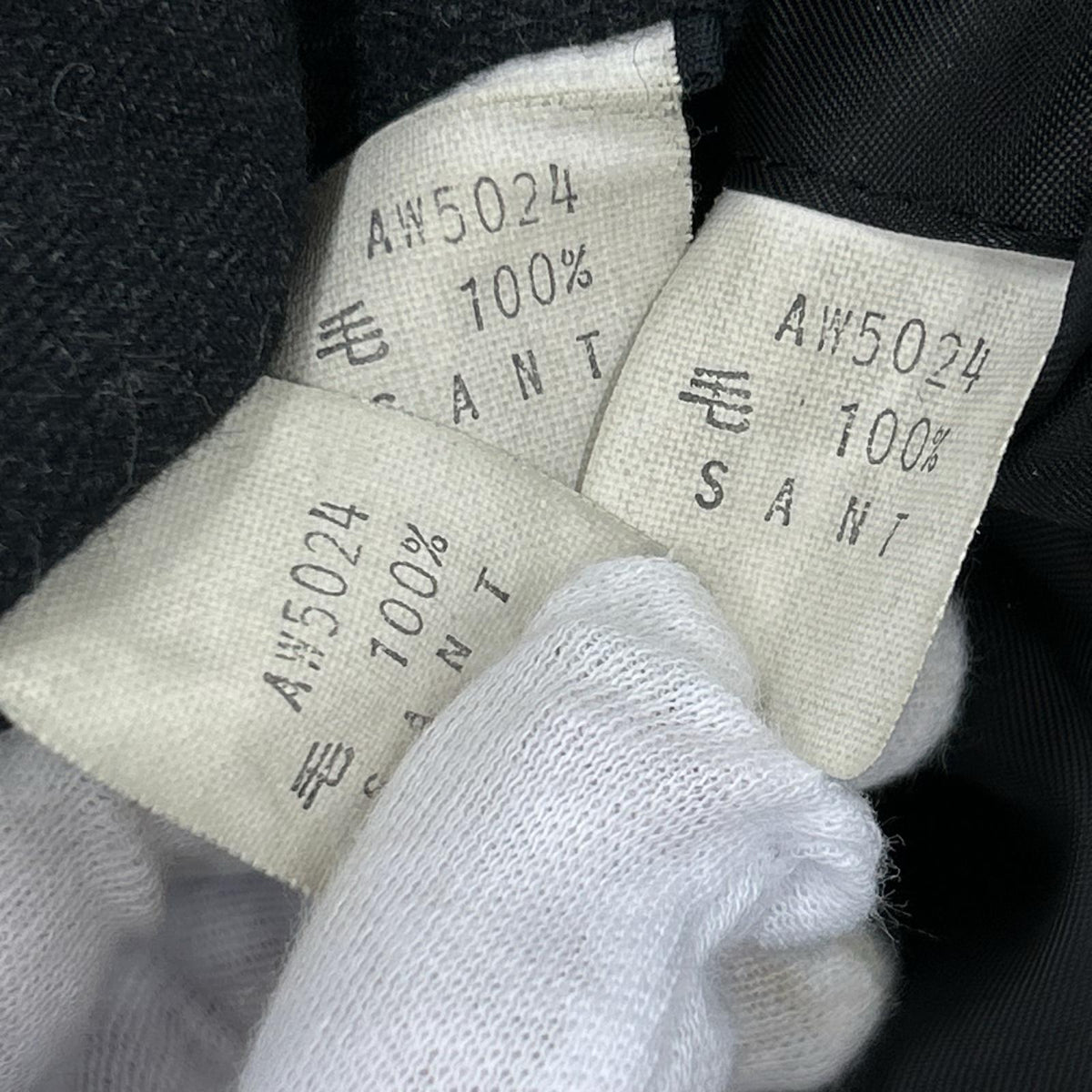 セットアップ ウール ブラック AW5024 ブラック