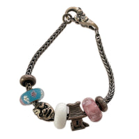 ブレスレット Trollbeads 能面チャーム シルバー