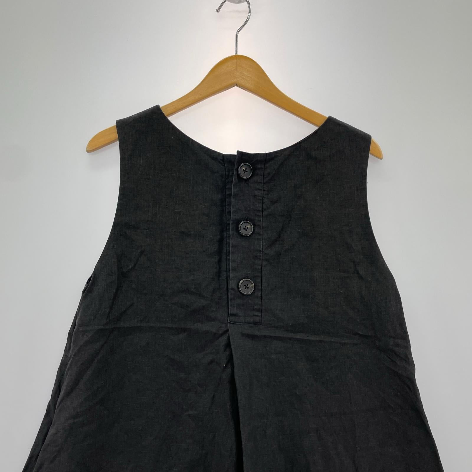 ワンピース 25ss　リネンワンピース　黒 2 ブラック