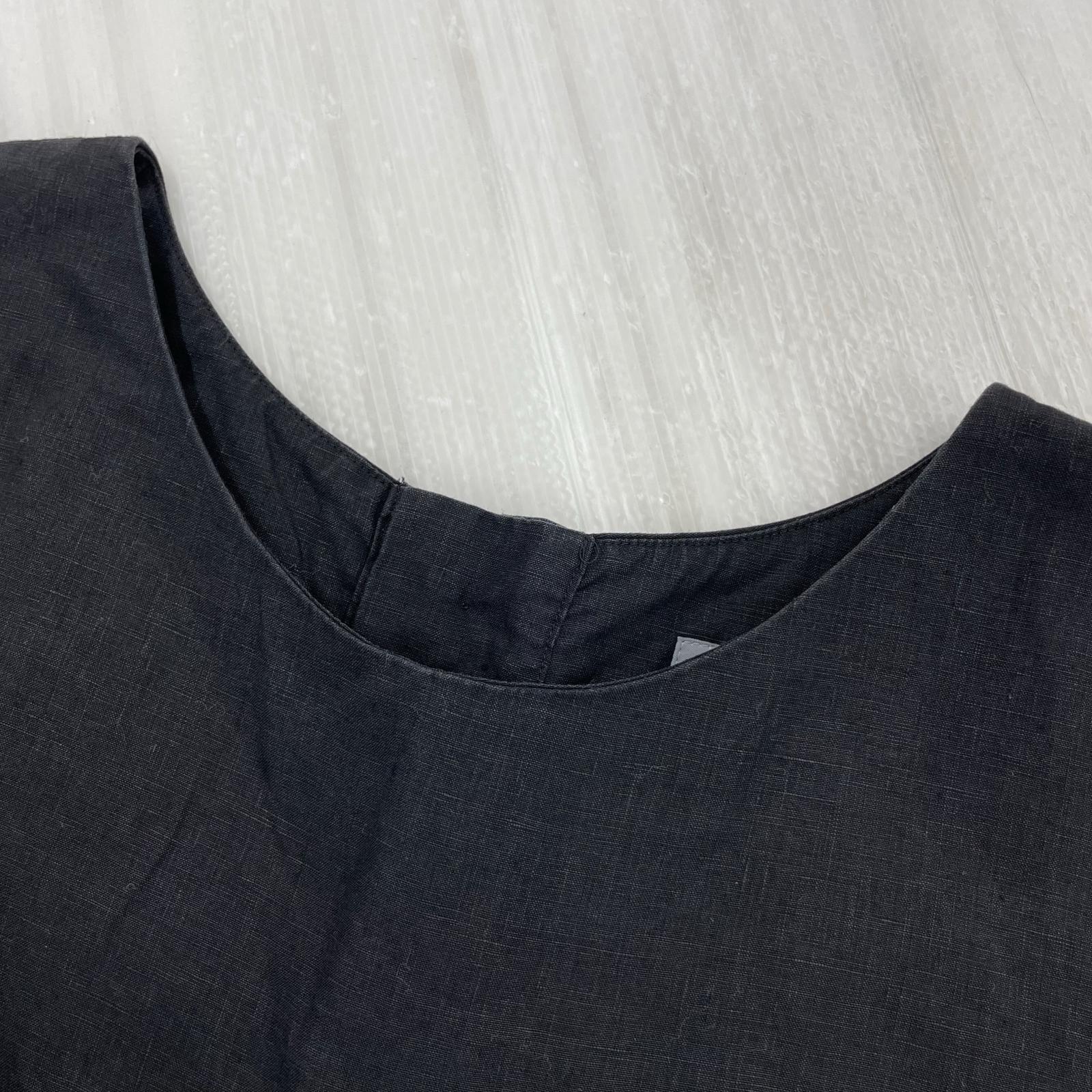 ワンピース 25ss　リネンワンピース　黒 2 ブラック
