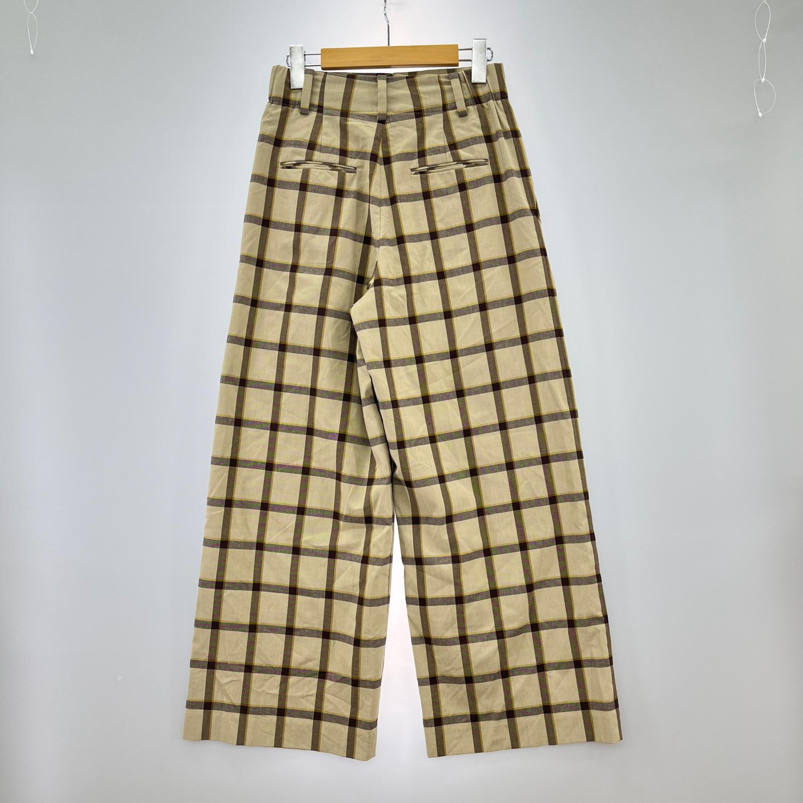 パンツ BEAUTY＆YOUTH UNITED ARROWS イージーパンツ チェック S ベージュ