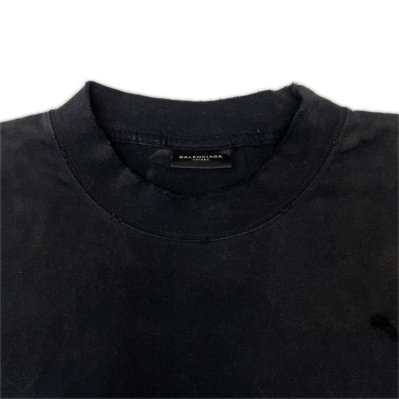 BALENCIAGA Paris moon up side down tee (5) ブラック 5