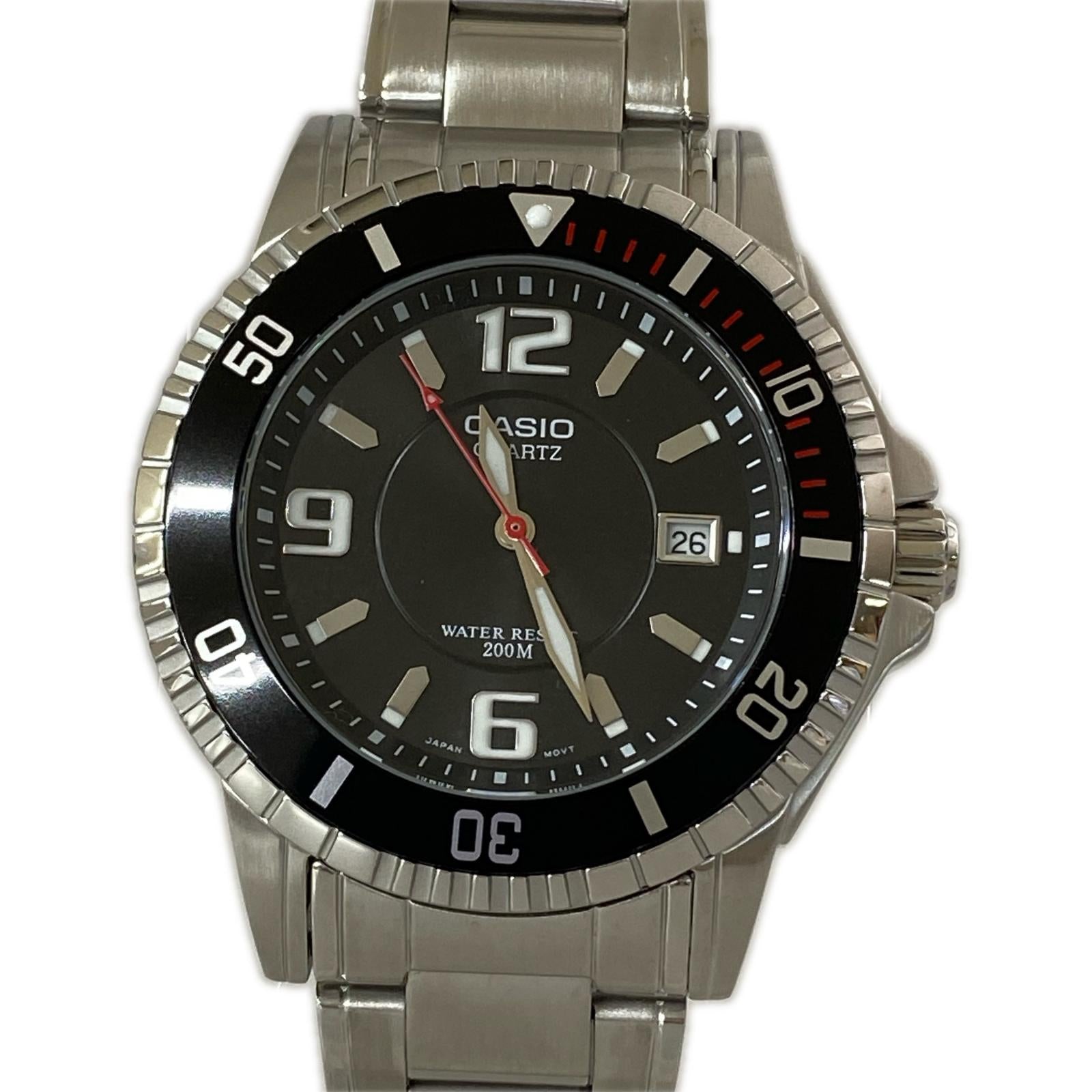 腕時計 CASIO MTD-1053 クォーツ ダイバーズウォッチ ブラック