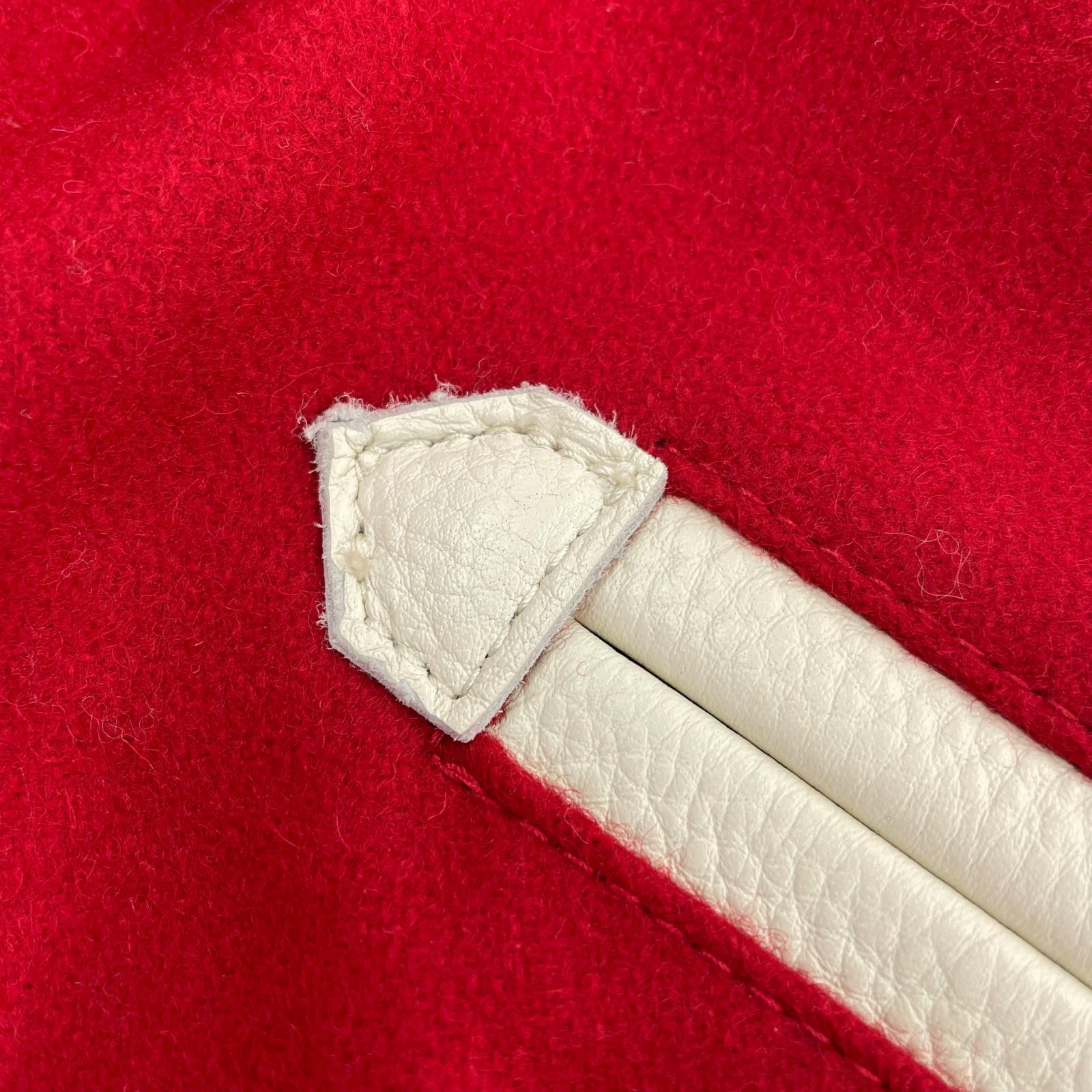 ジャケット MELTON STADIUAM JACKET RED XL レッド