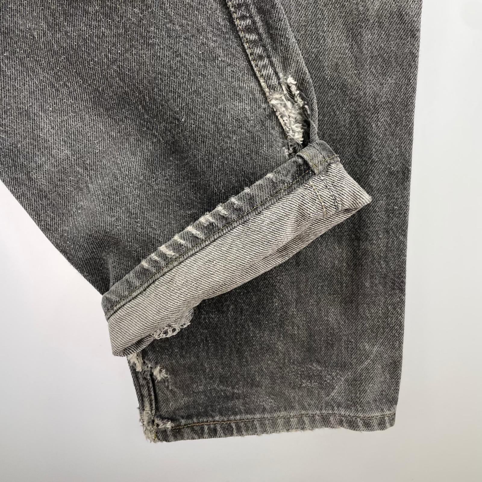 デニムパンツ 90s 501 ﾒｷｼｺ製 ﾌﾞﾗｯｸ ﾘﾍﾟｱ (30) 30 ブラック