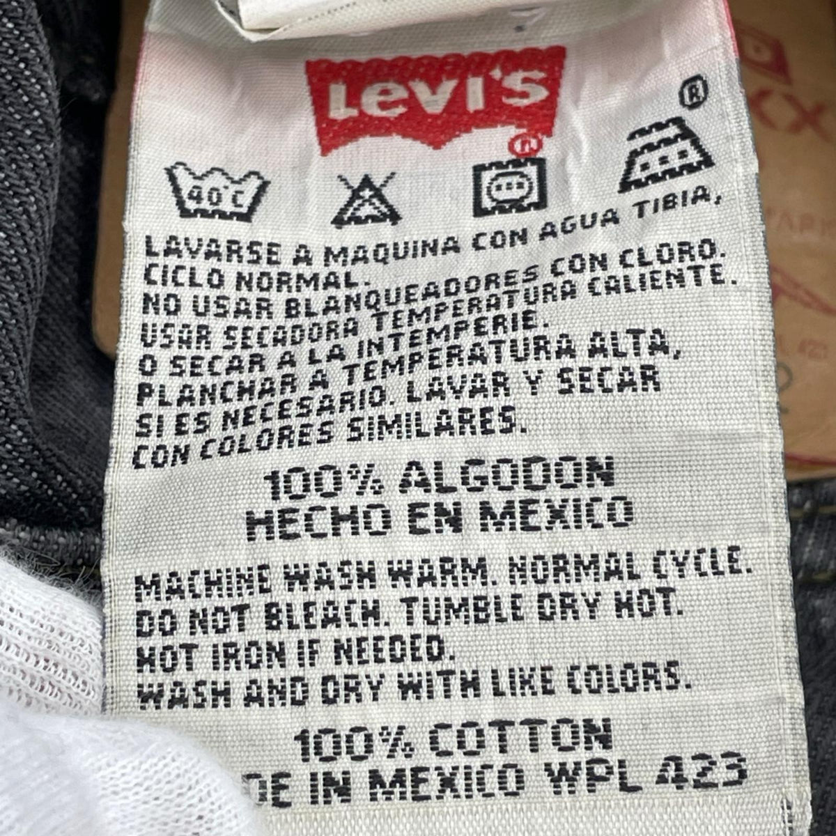 デニムパンツ 90s 501 ﾒｷｼｺ製 ﾌﾞﾗｯｸ ﾘﾍﾟｱ (30) 30 ブラック