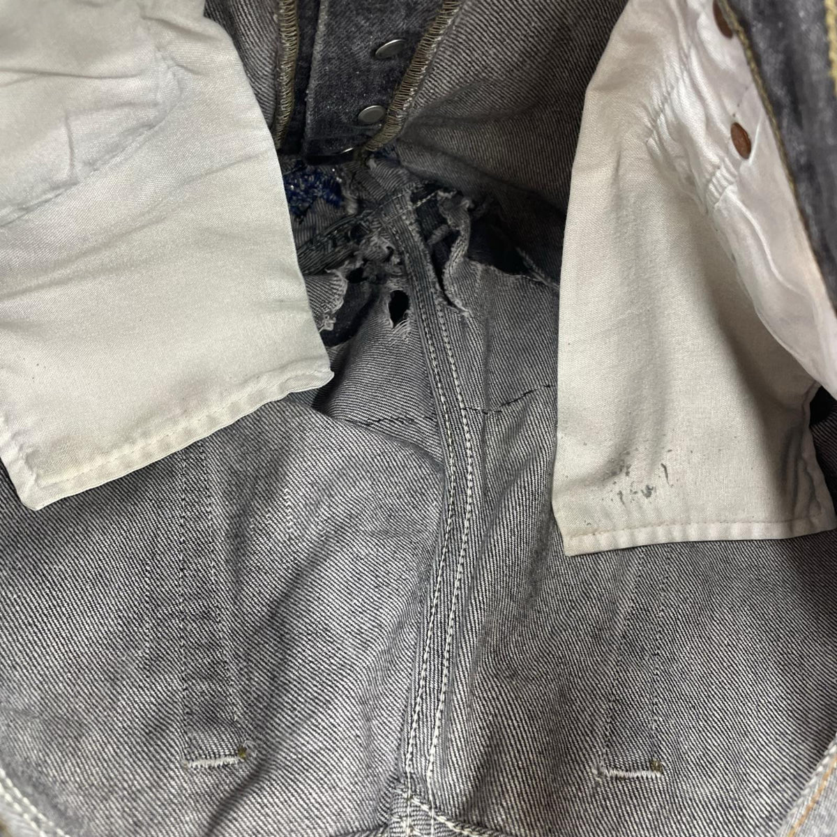 デニムパンツ 90s 501 ﾒｷｼｺ製 ﾌﾞﾗｯｸ ﾘﾍﾟｱ (30) 30 ブラック