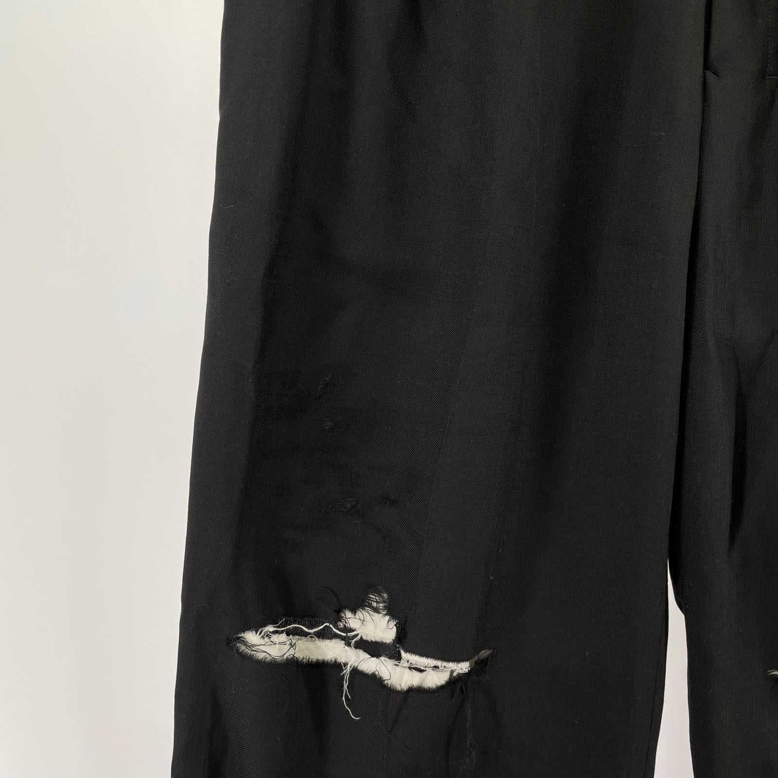 パンツ DAMAGE WOOL 2TCUK SLACKS ANC-PT79-B 2 ブラック