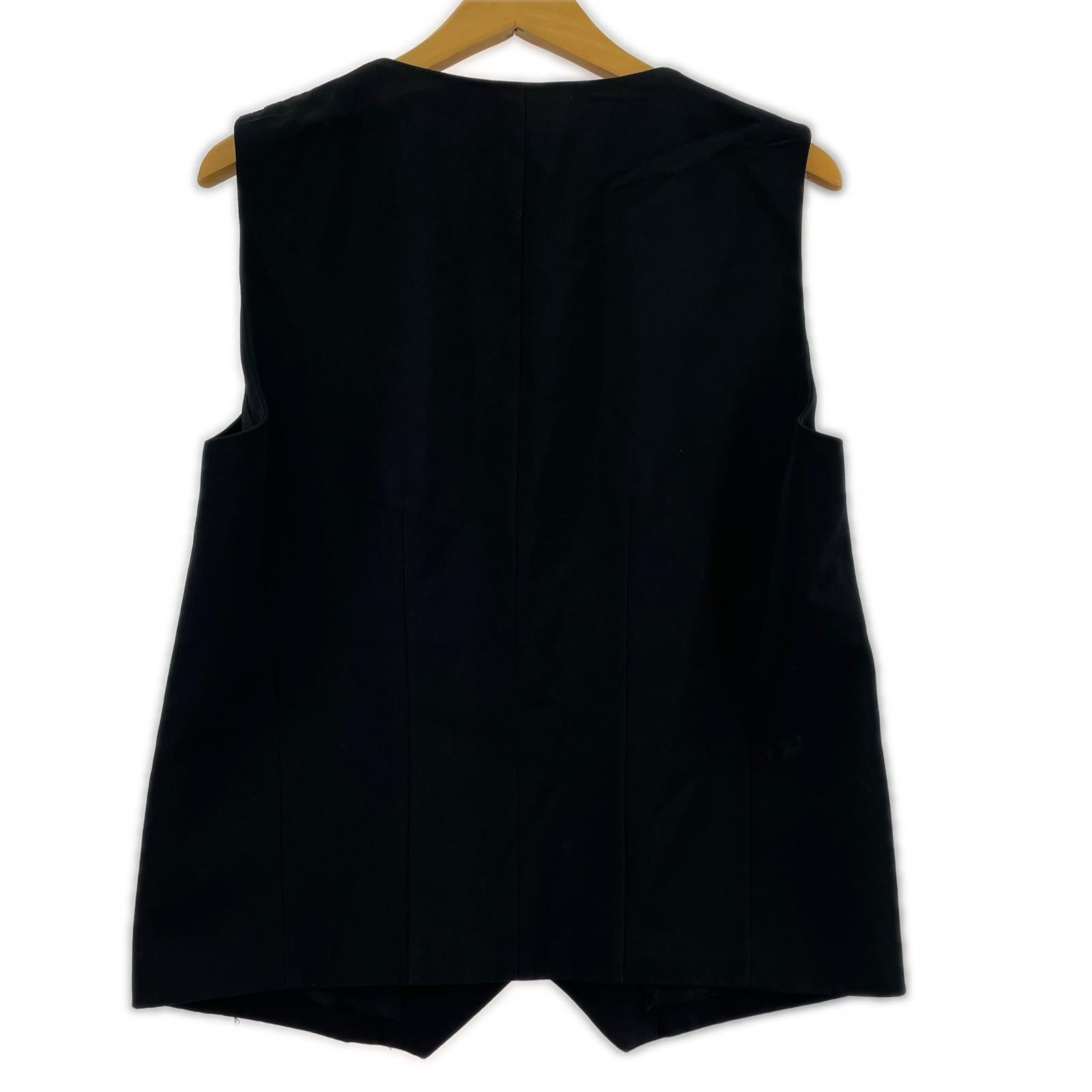 長袖シャツ 06AW NOIR期 アーガイルパッチ シルクベスト 3 ブラック