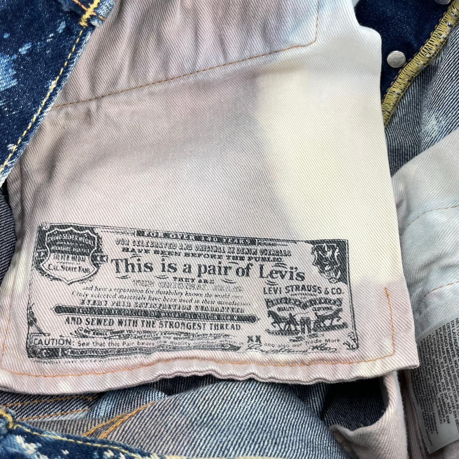 デニムパンツ 501 SPLASH BLEACH DENIM PANTS (32)