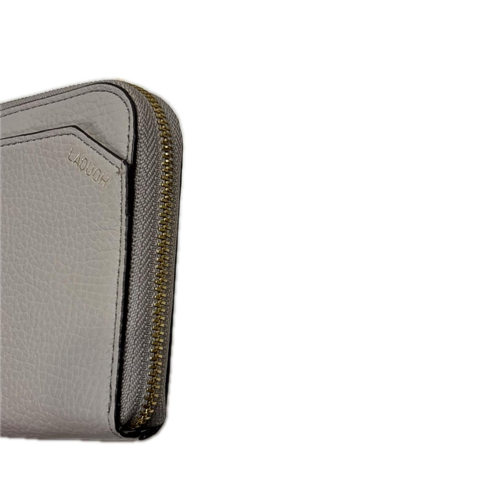 長財布 LAQUOH L字長財布 グレー