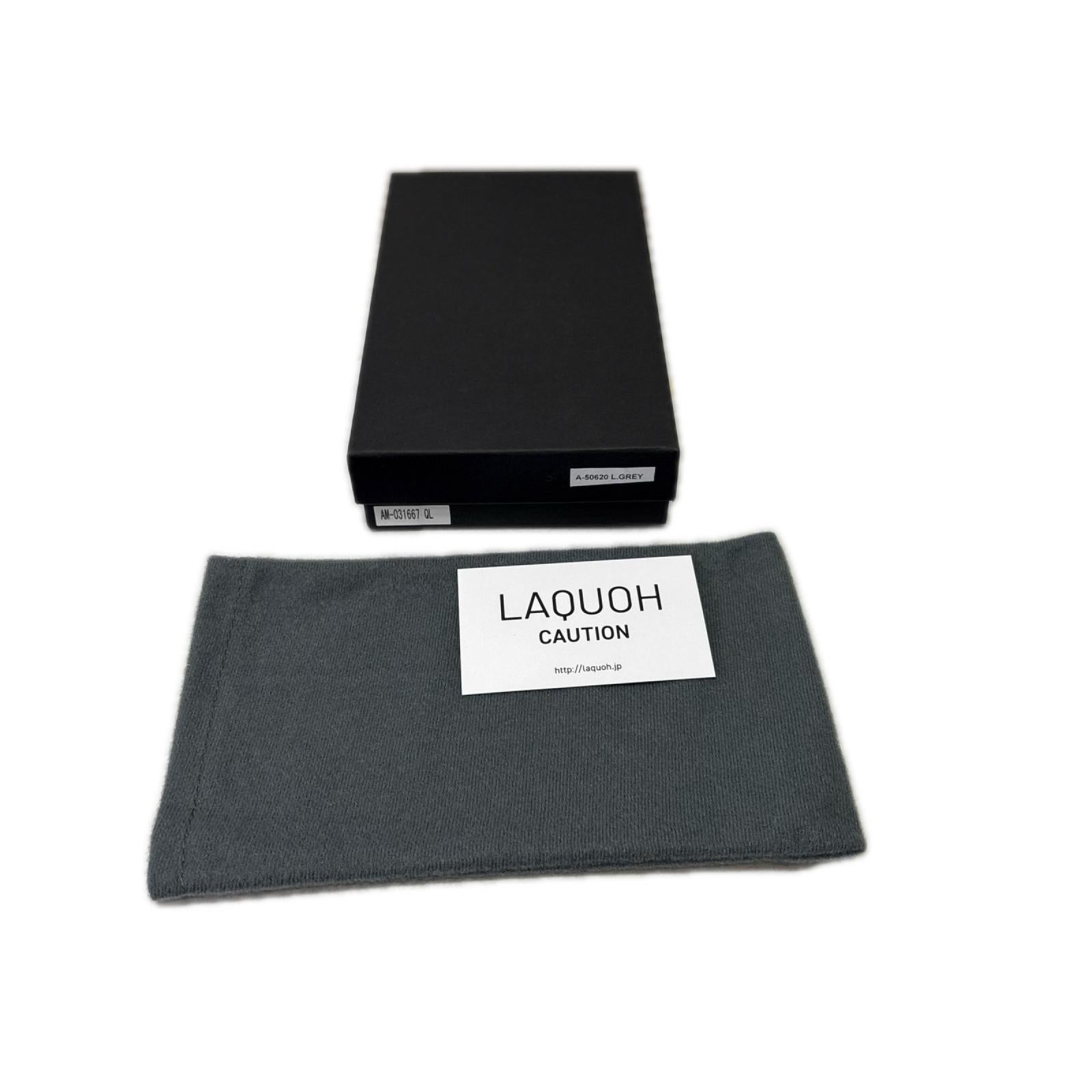 長財布 LAQUOH L字長財布 グレー