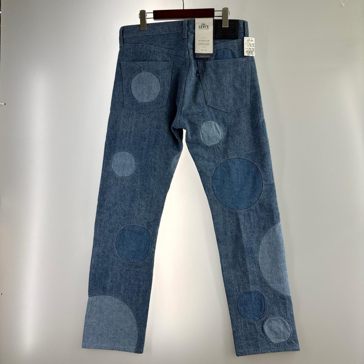 デニムパンツ MADE&CRAFTED ｻｰｸﾙ ﾊﾟｯﾁﾜｰｸ ｲﾝﾃﾞｨｺﾞ (32) 32 ネイビー