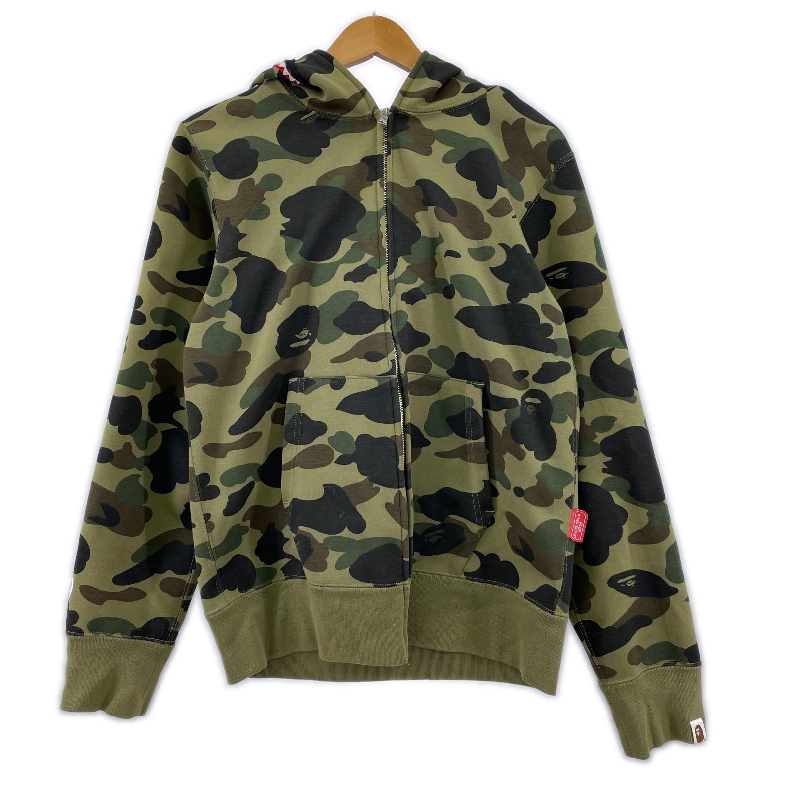 パーカー SHARK HOODIE 猿迷彩 緑 (M) M