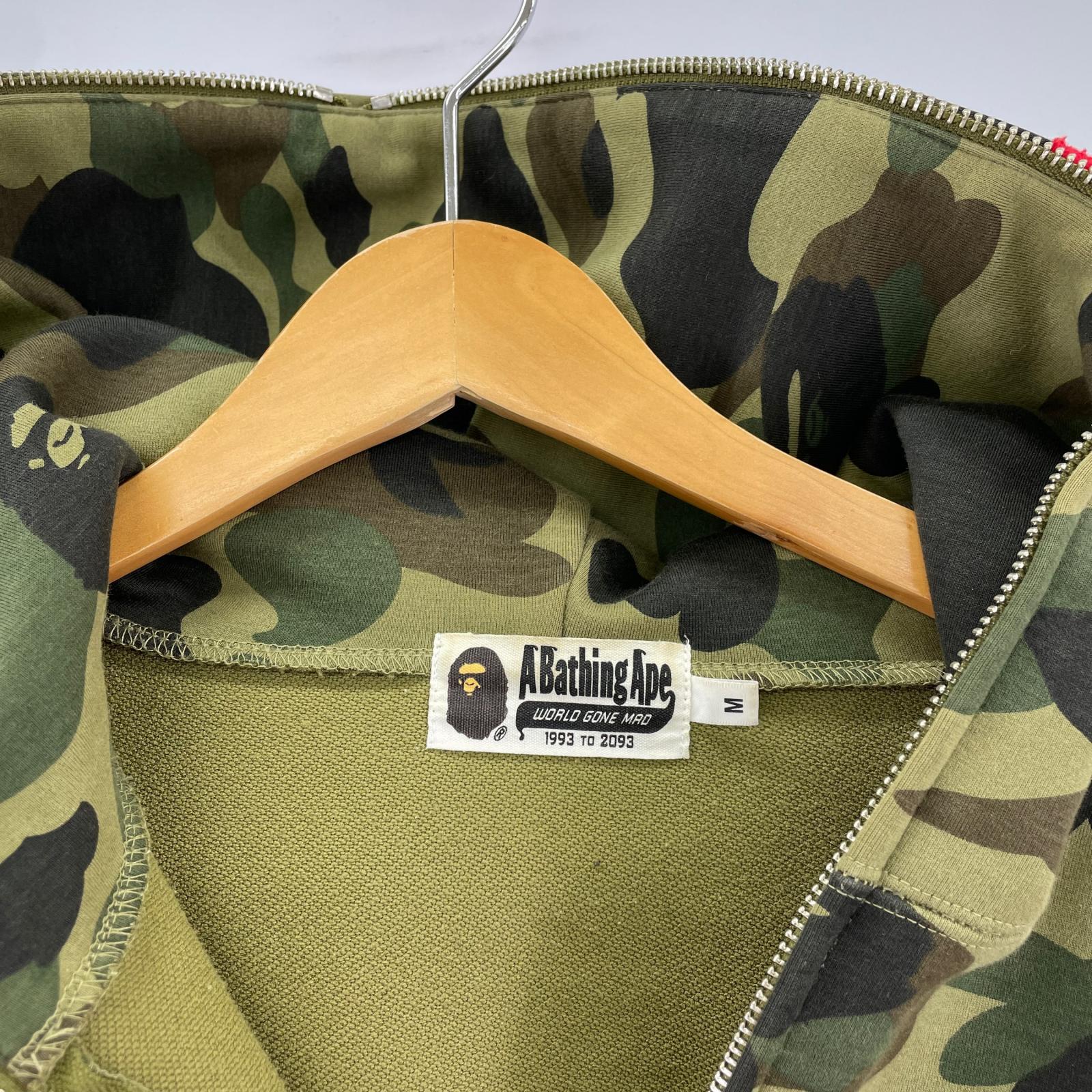 パーカー SHARK HOODIE 猿迷彩 緑 (M) M