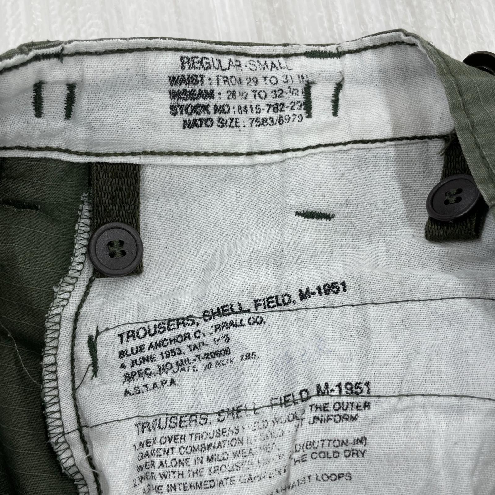 パンツ 50s US ARMY M-51 カーゴパンツ　オリーブ S