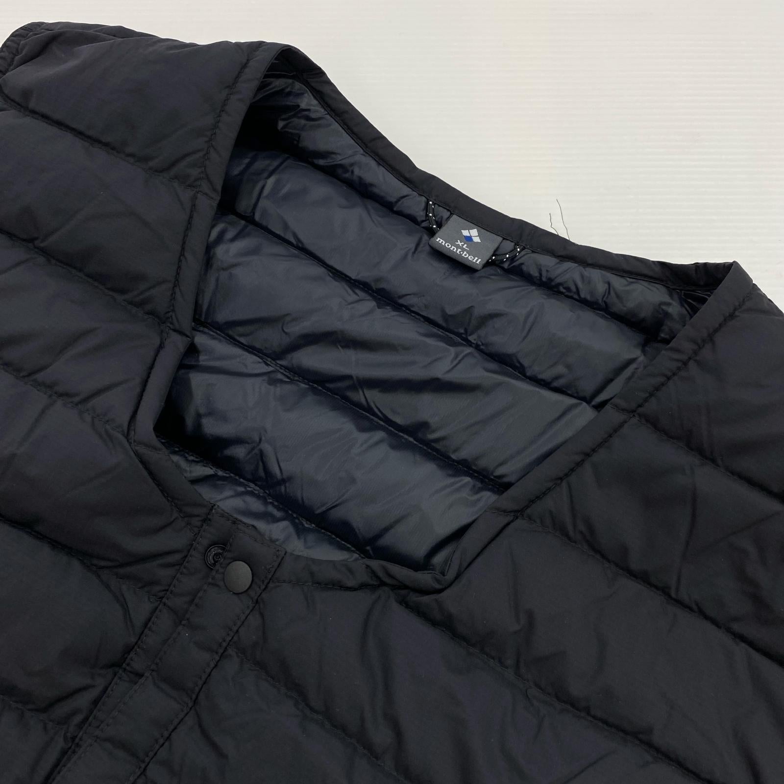 ダウンベスト スペリオダウンVネックベスト 黒 (XL)
