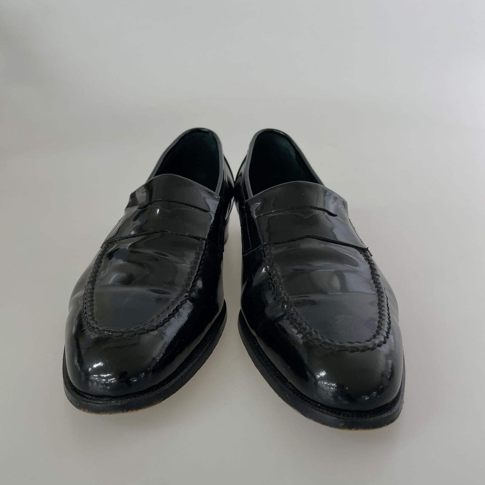 ブーツ a piece of craftmans/エナメルローファー/27.0cm ブラック