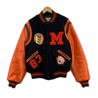 ジャケット trophy jackets スタジャン 黒×オレンジ（M） M ブラック