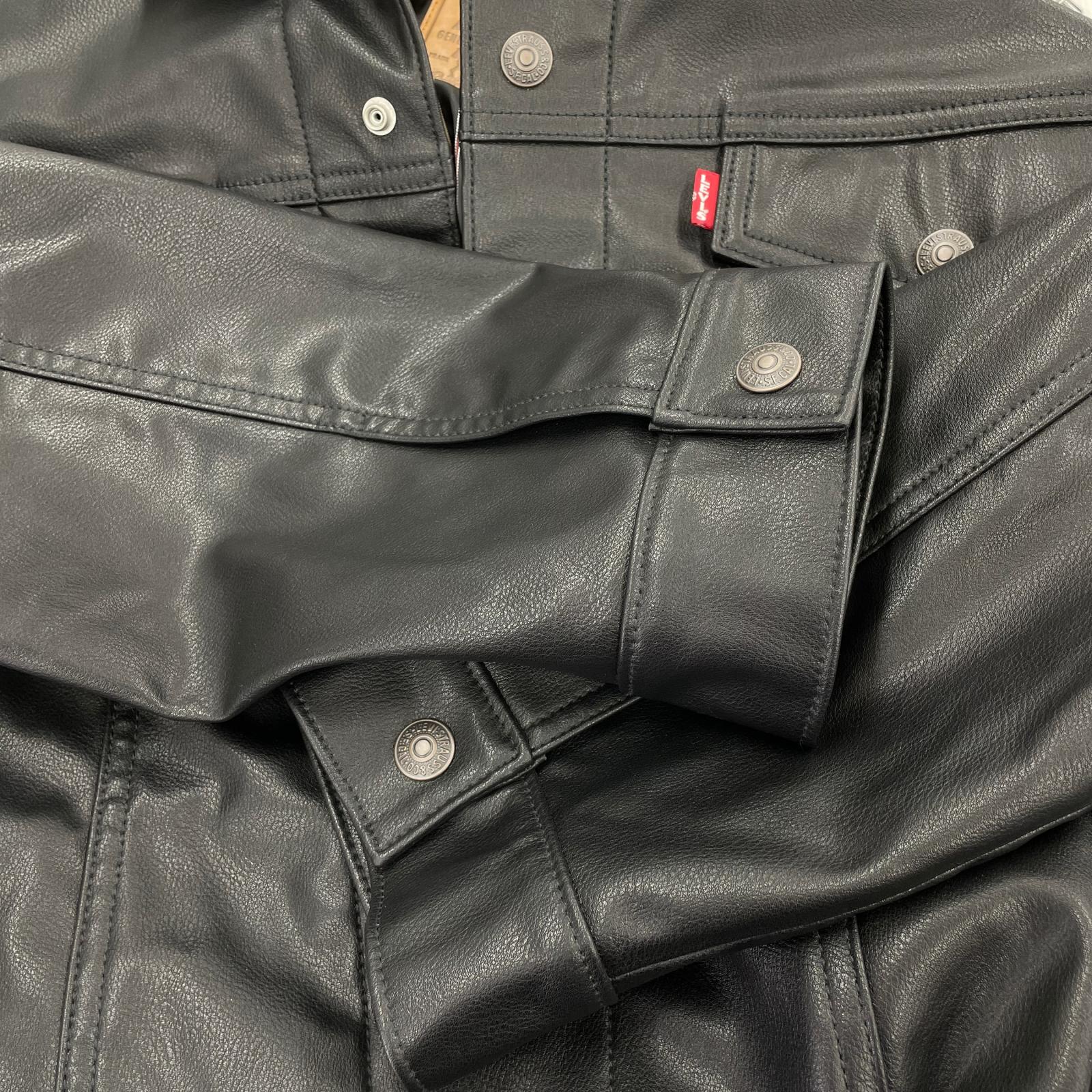 ジャケット Levi's APAN LIMITED LEATHER TRUCKER JACKET XL 黒 LL ブラック