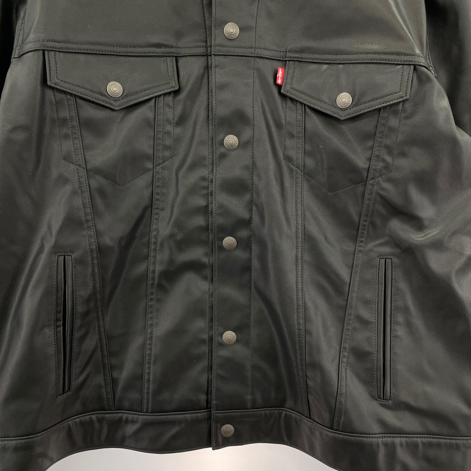 ジャケット Levi's APAN LIMITED LEATHER TRUCKER JACKET XL 黒 LL ブラック