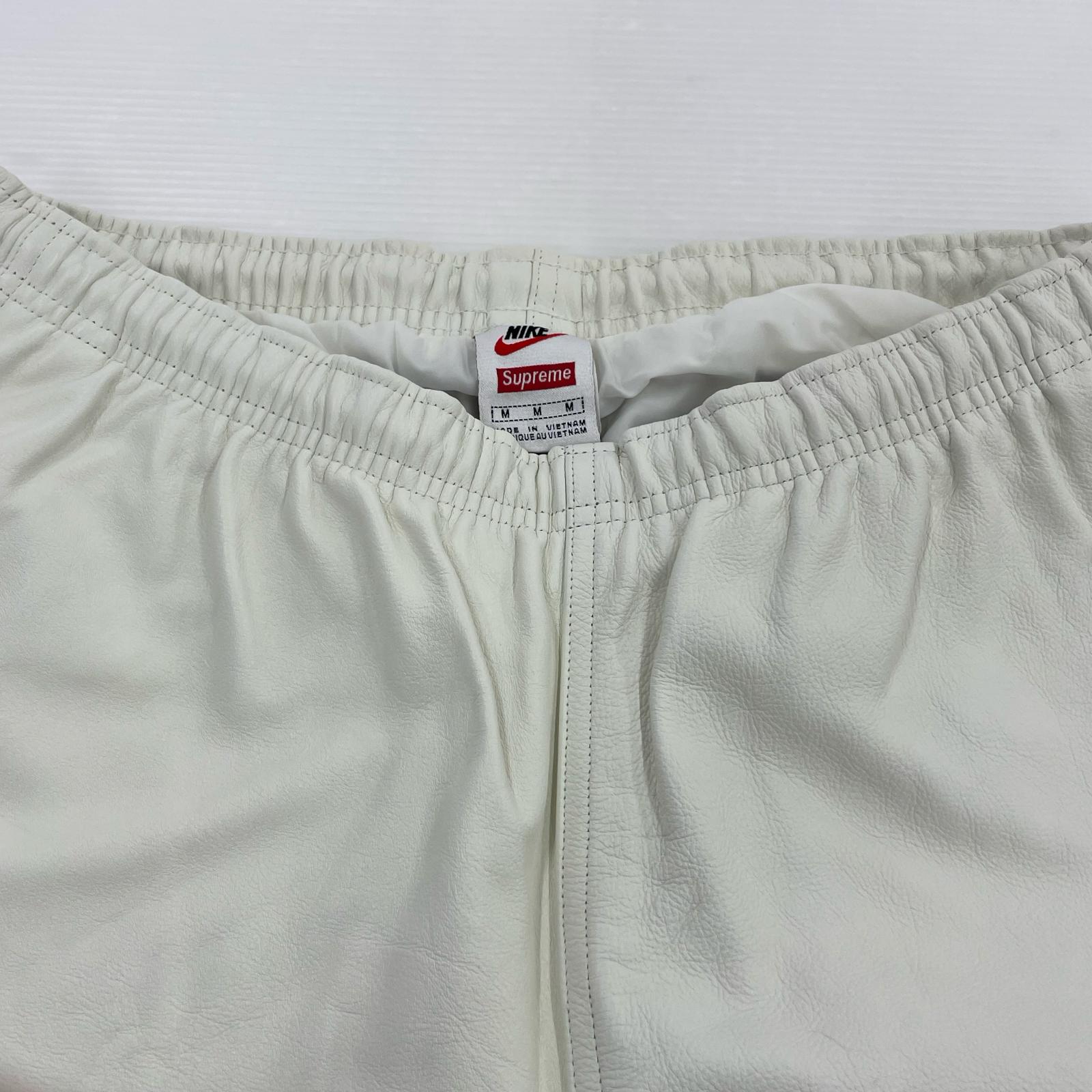 パンツ Supreme×NIKE 19AW Leather Warm Up Pant M 白 M ホワイト