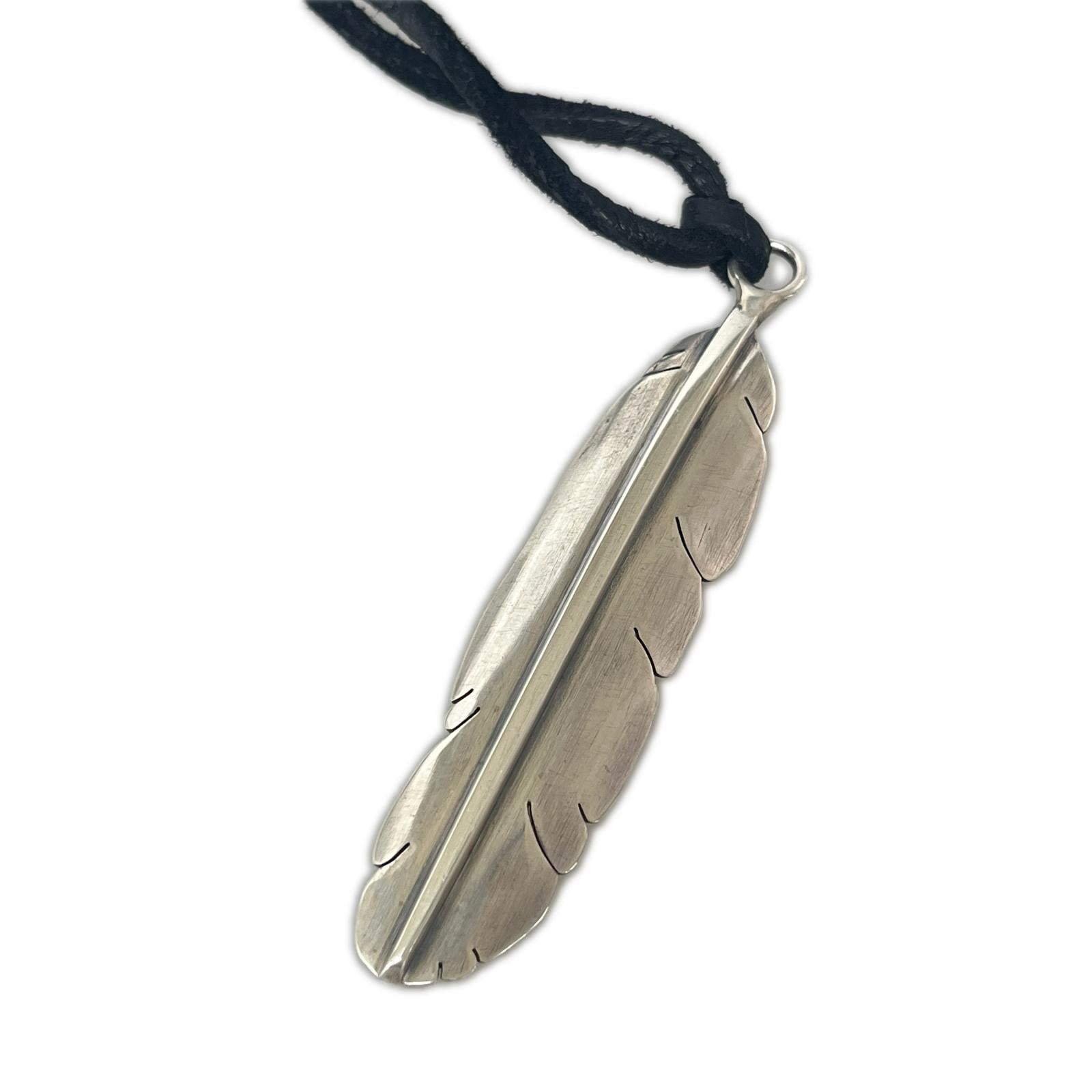 ネックレス STERLING フェザーネックレス ブラック