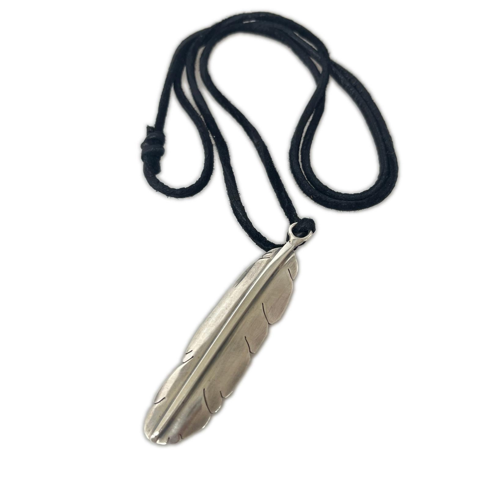 ネックレス STERLING フェザーネックレス ブラック