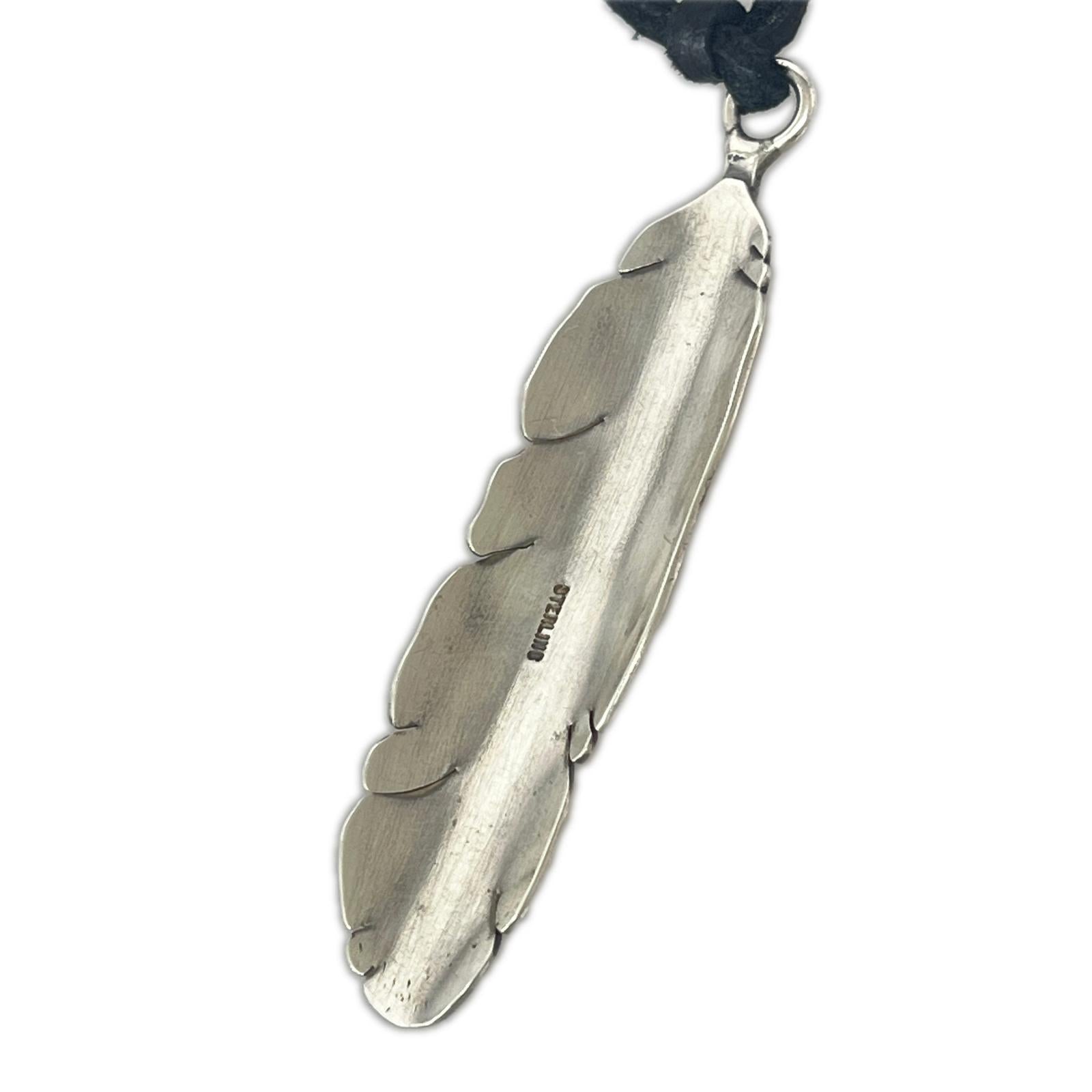 ネックレス STERLING フェザーネックレス ブラック