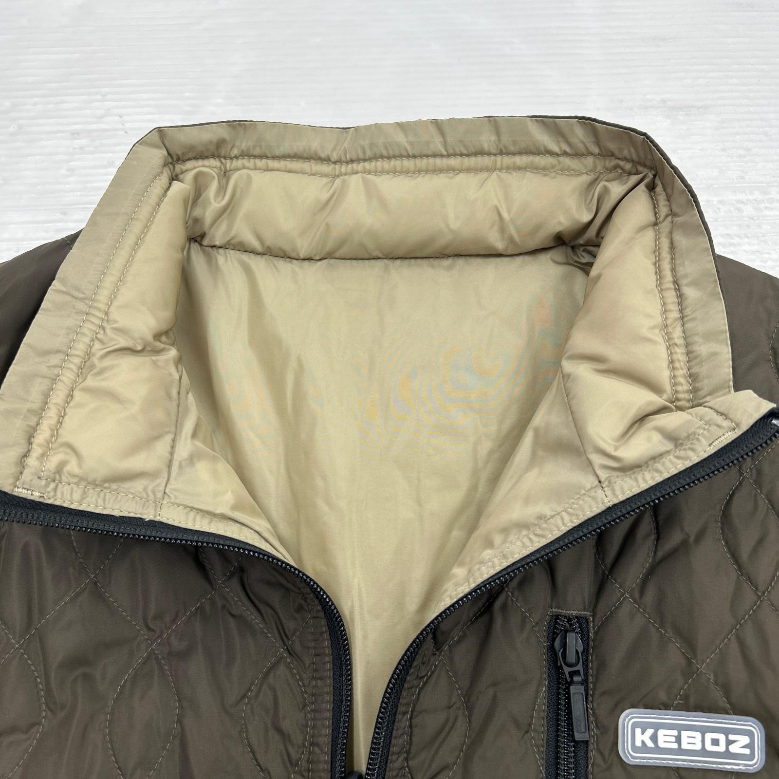 ダウンジャケット ×Keboz REVERSIBLE DOWN VEST M ブラウン