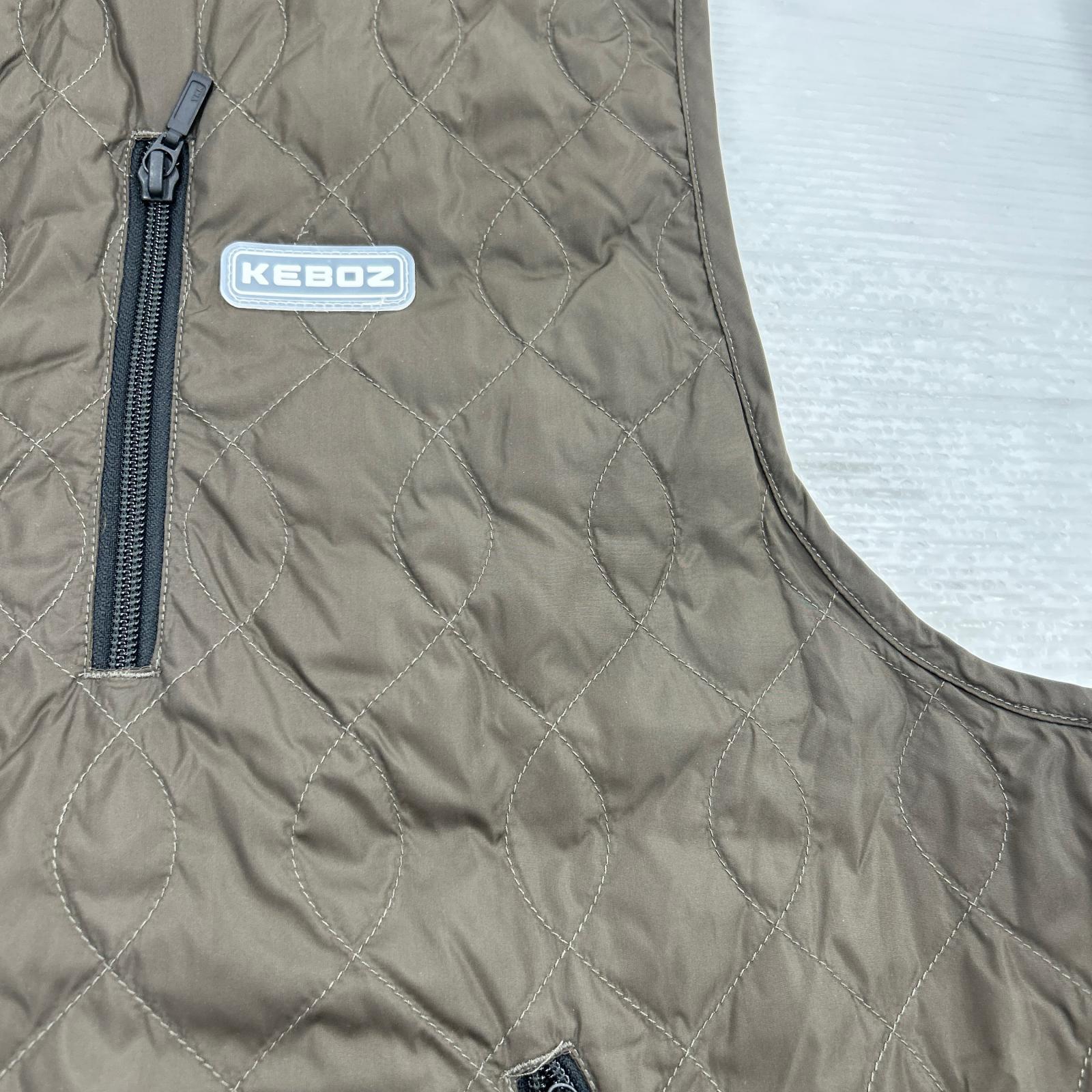 ダウンジャケット ×Keboz REVERSIBLE DOWN VEST M ブラウン